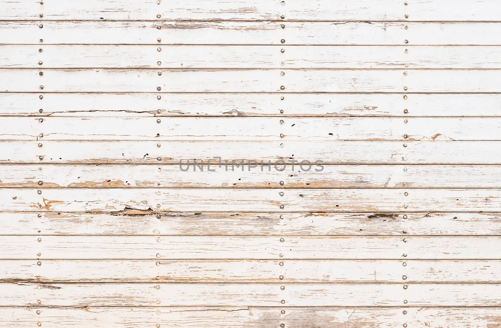 Vintage white and gray wooden boards backdrop texture with copy space