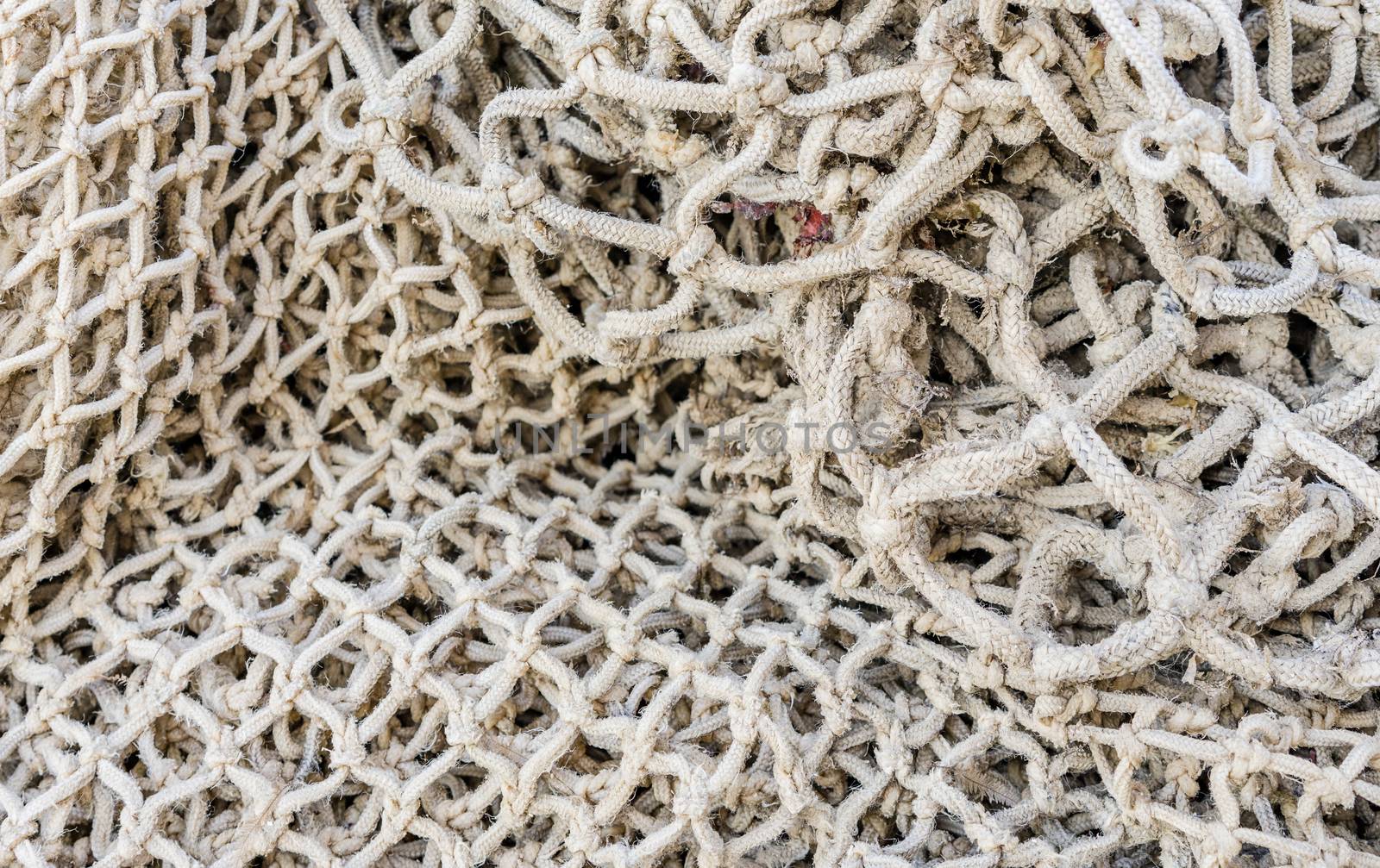 Close-up of maritime fish net pattern texture