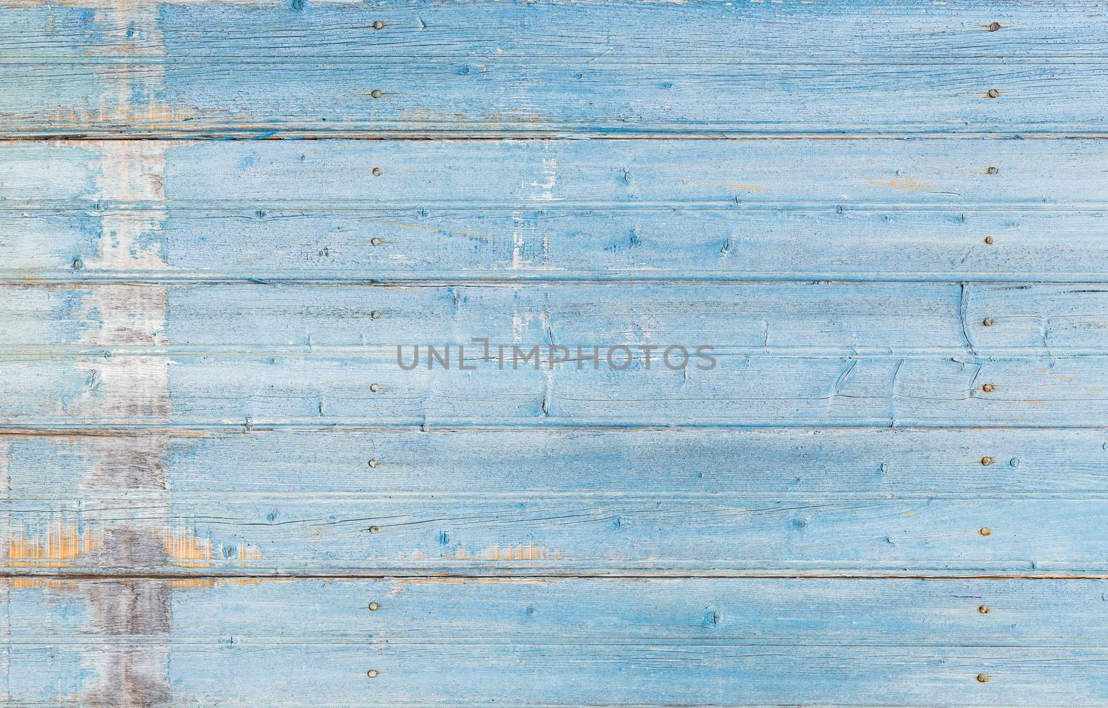 Vintage blue painted wooden planks background texture with copy space

