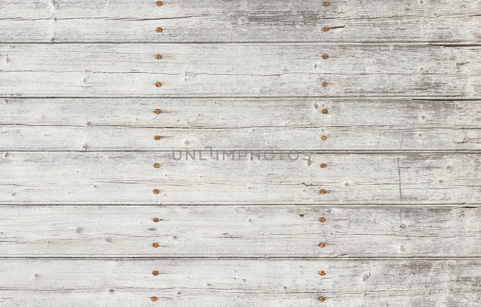 Old white painted wood for background texture with copy space