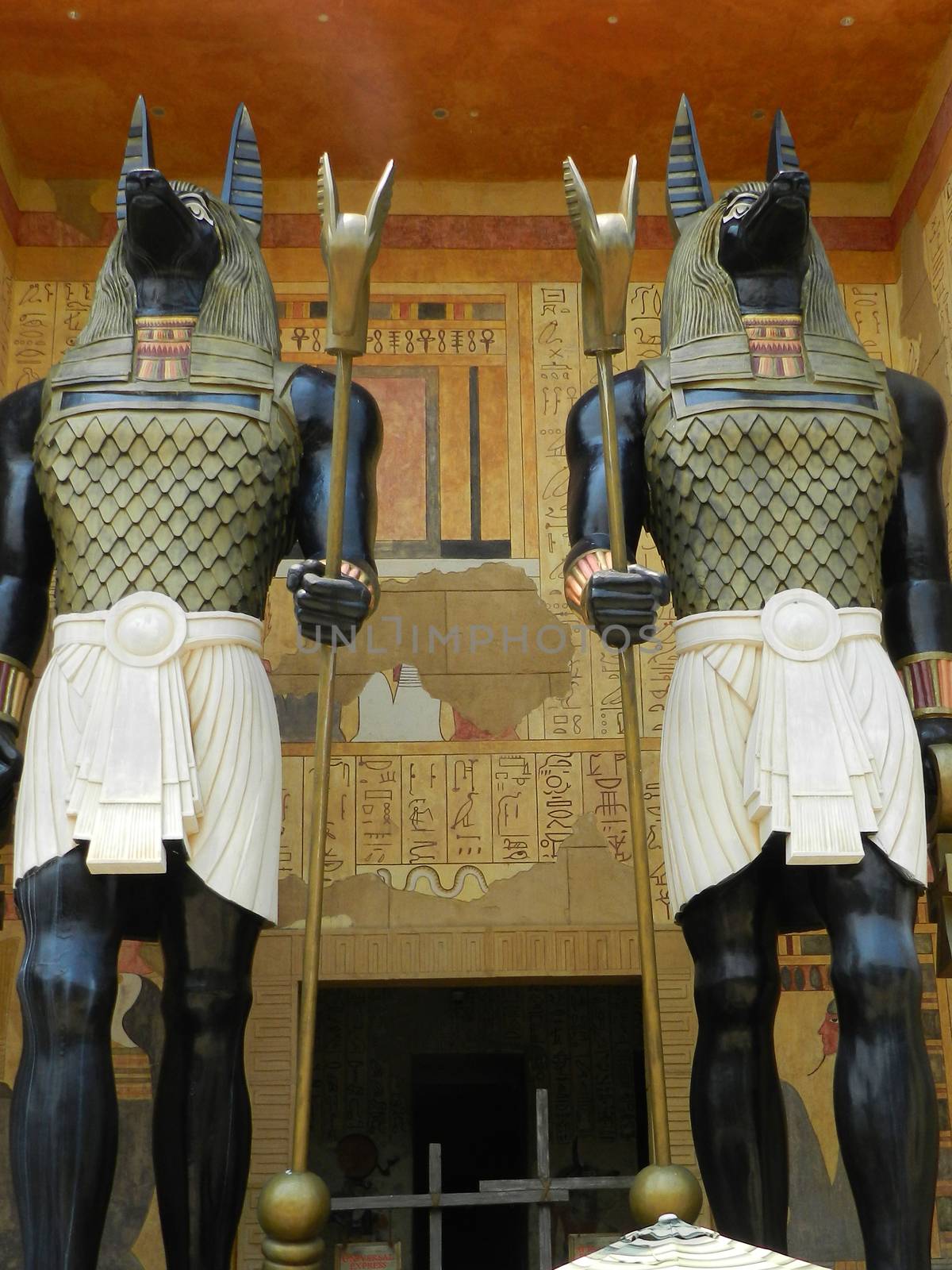 Revenge of the mummy statue creatures at Universal Studios Singa by imwaltersy