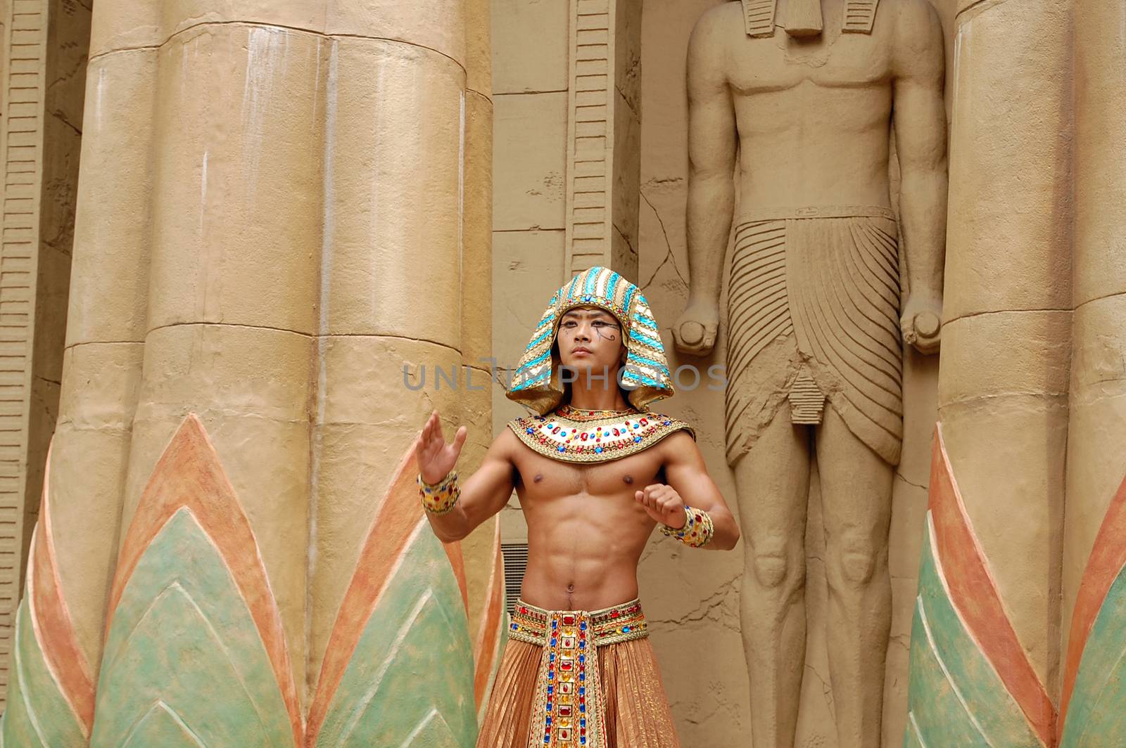 SENTOSA, SG - APRIL 5 - Universal Studios Singapore Egyptian performer on April 5, 2012 in Sentosa, Singapore.