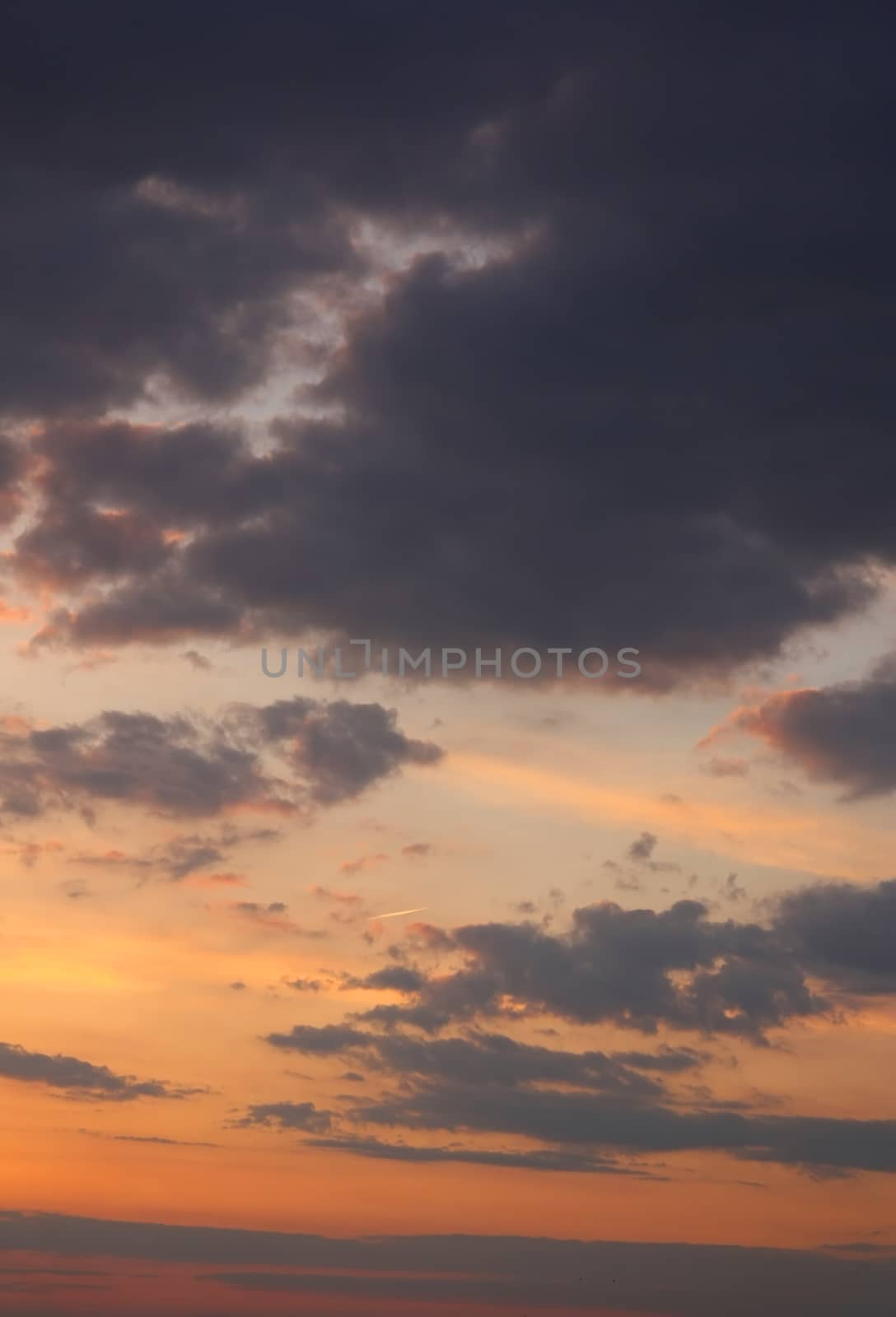 Beautiful blue sky with clouds by sergpet