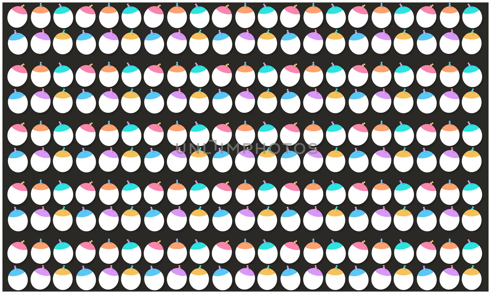 digital textile design of balloons on abstract background