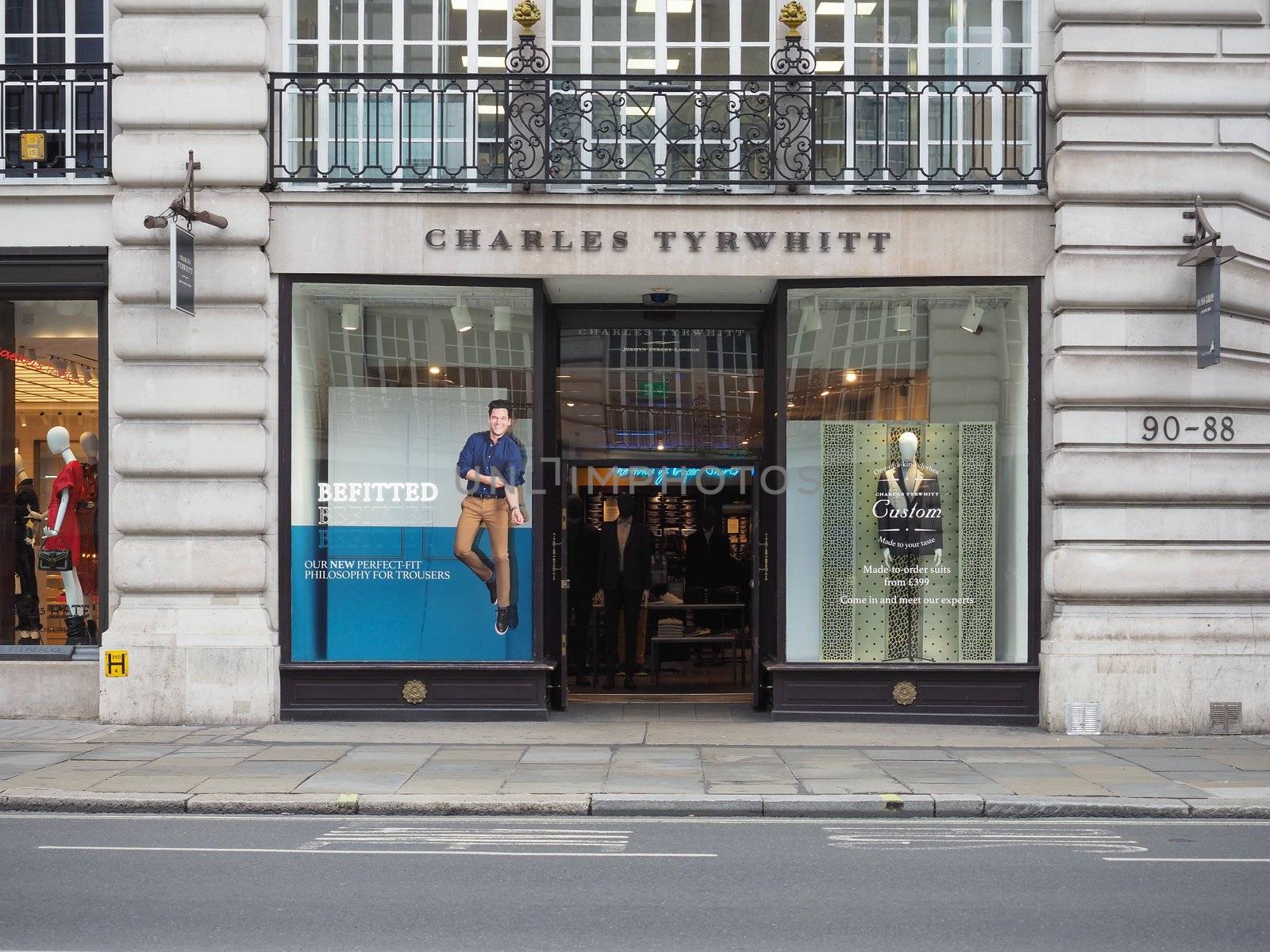 LONDON - SEP 2019: Charles Tyrwhitt storefront by claudiodivizia