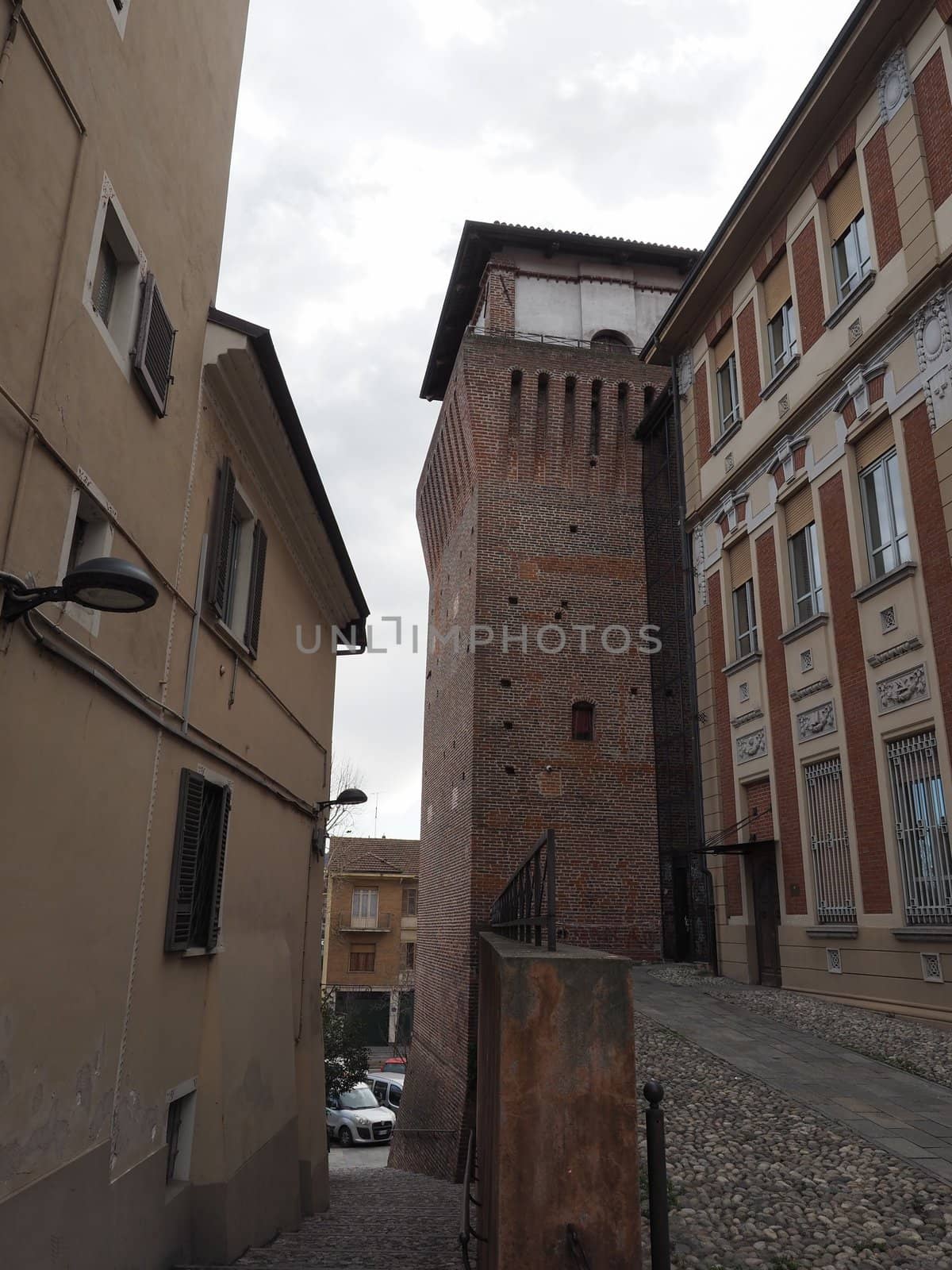 SETTIMO TORINESE, ITALY - CIRCA FEBRUARY 2020: Torre Medievale medieval tower and castle