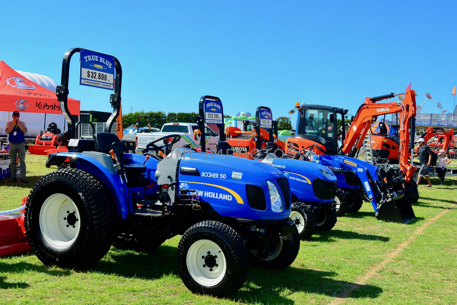Agricultural machinery for sale; farmers show