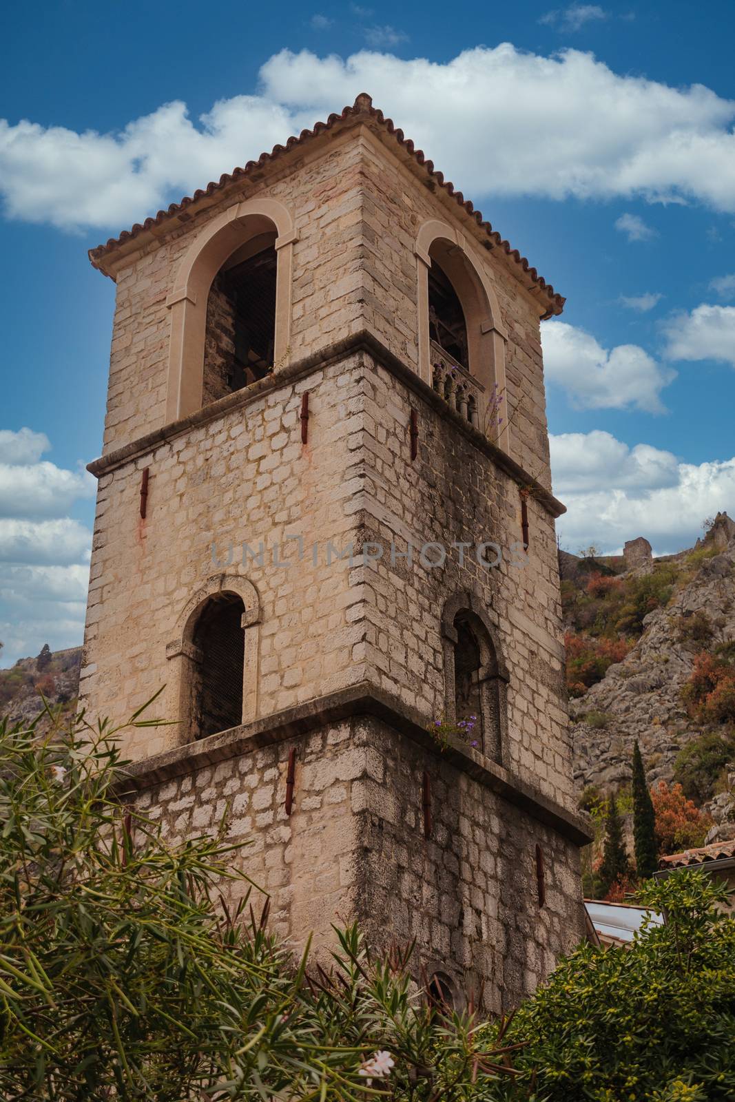 Bell Tower Above Kotor by dbvirago