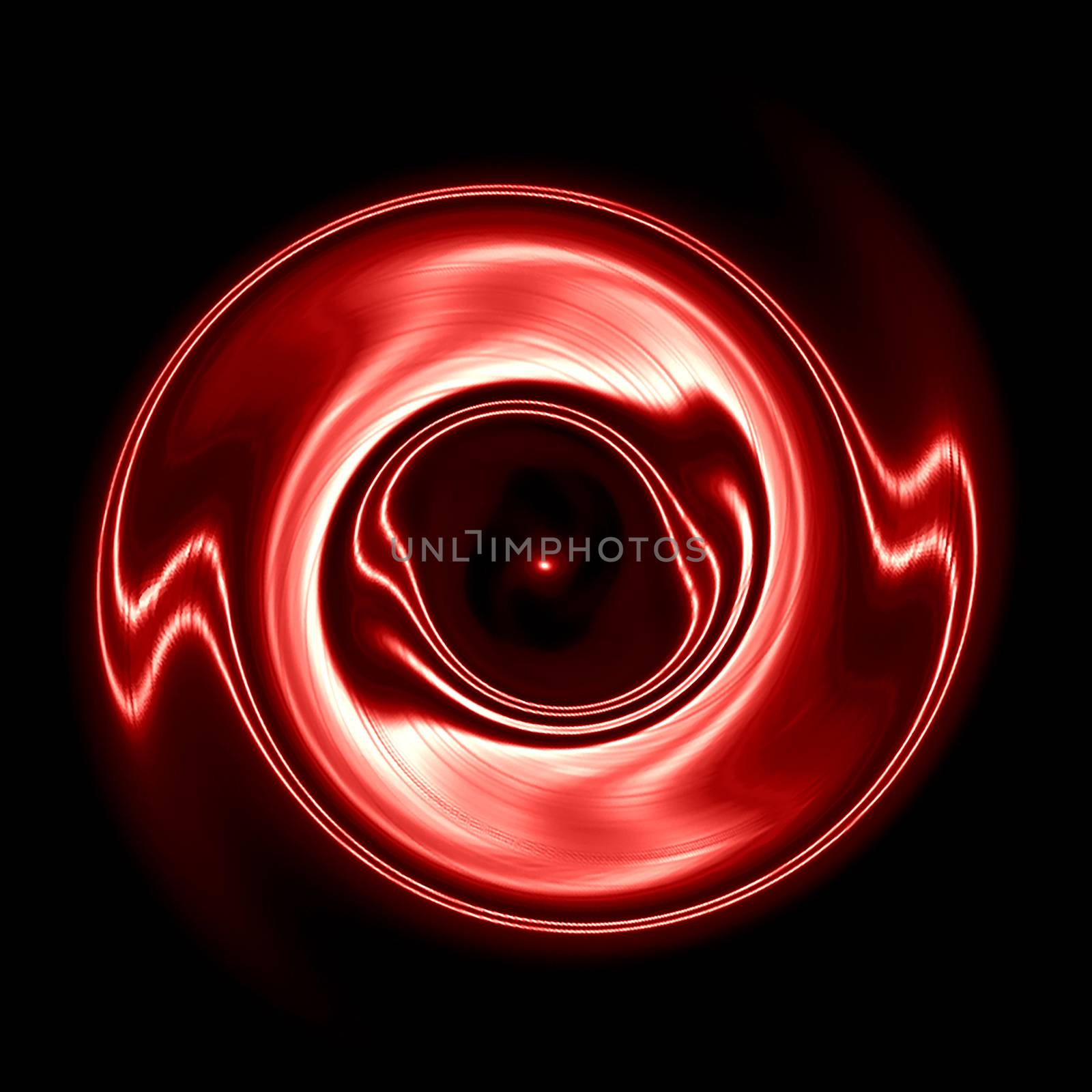 Red and black abstract background for design with radial blur. Space eye.