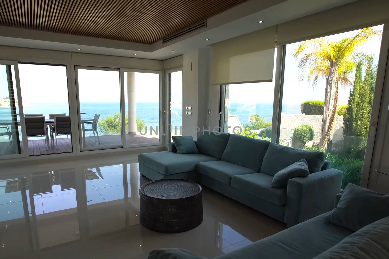 The interior of the cottage. A house on the shores of the Mediterranean Sea.