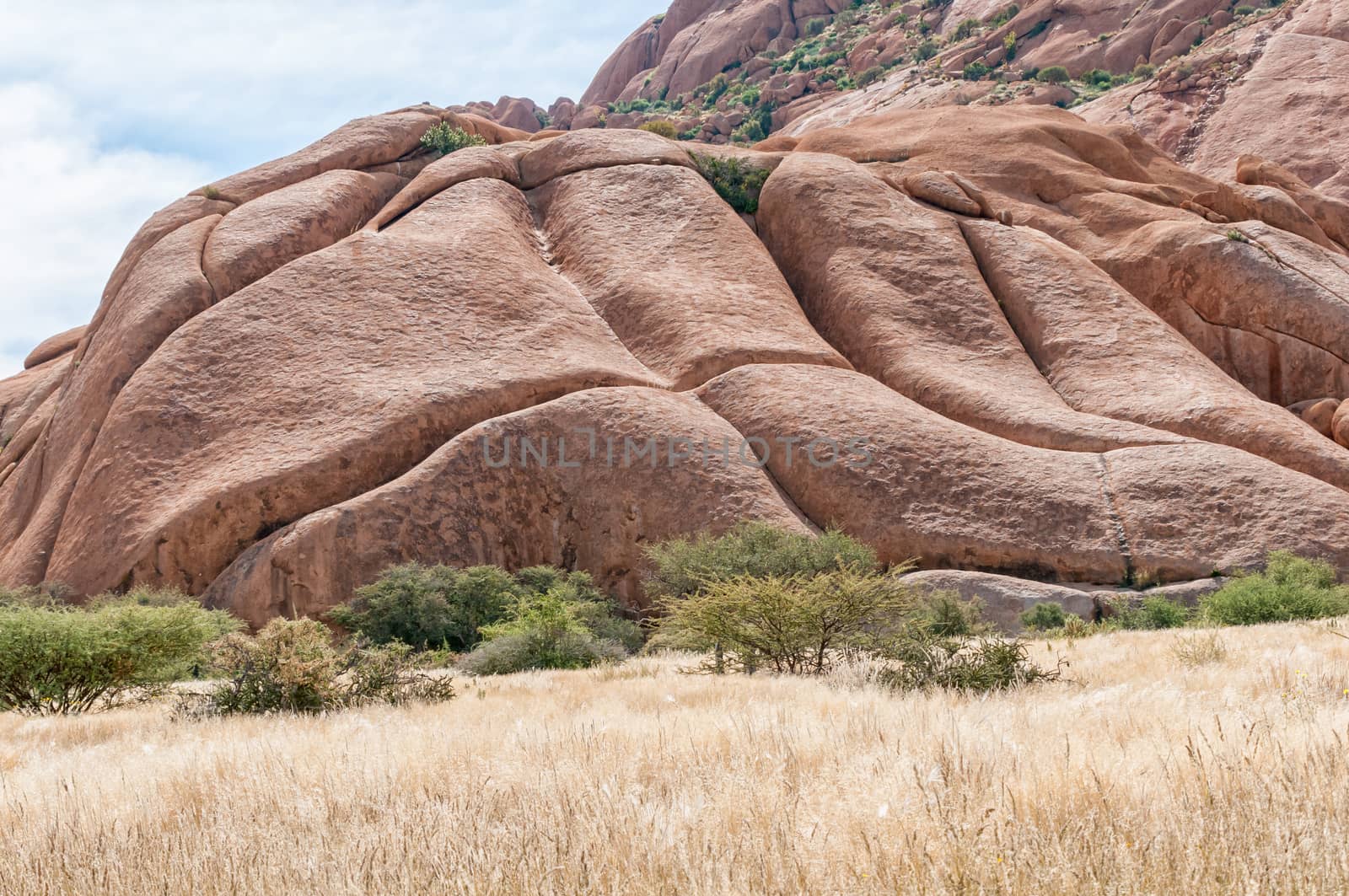A view of granite rock formations at the greater Spitzkoppe
