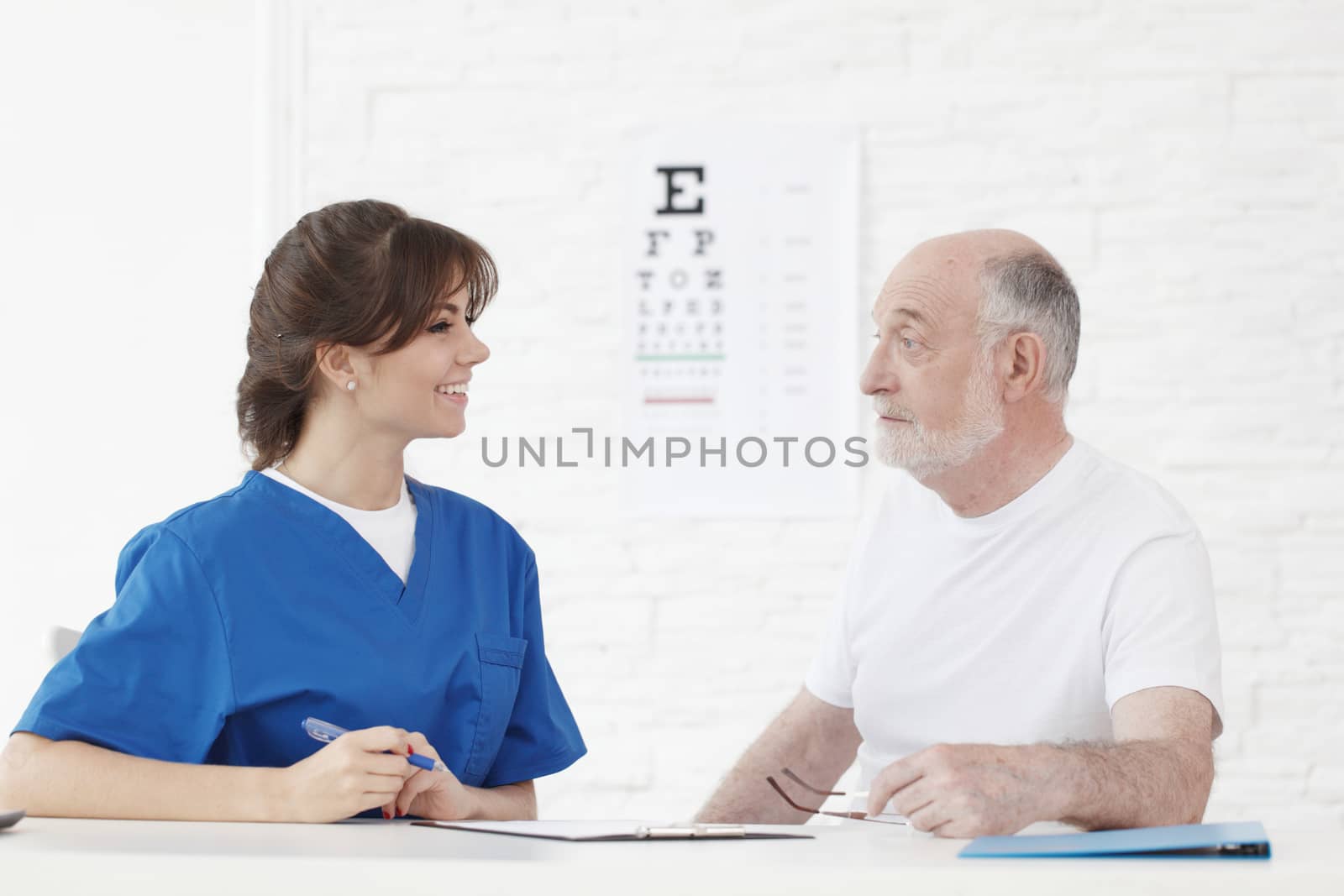 Vision test for senior patient by ALotOfPeople