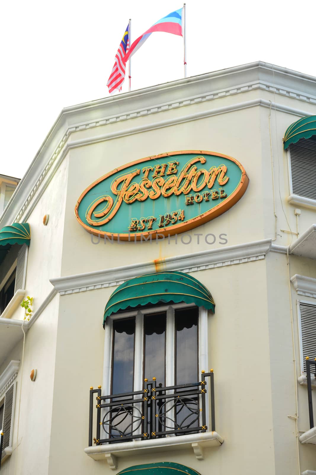 KOTA KINABALU, MY - JUNE 19: Jesselton hotel facade on June 19, 2016 in Kota Kinabalu, Malaysia.