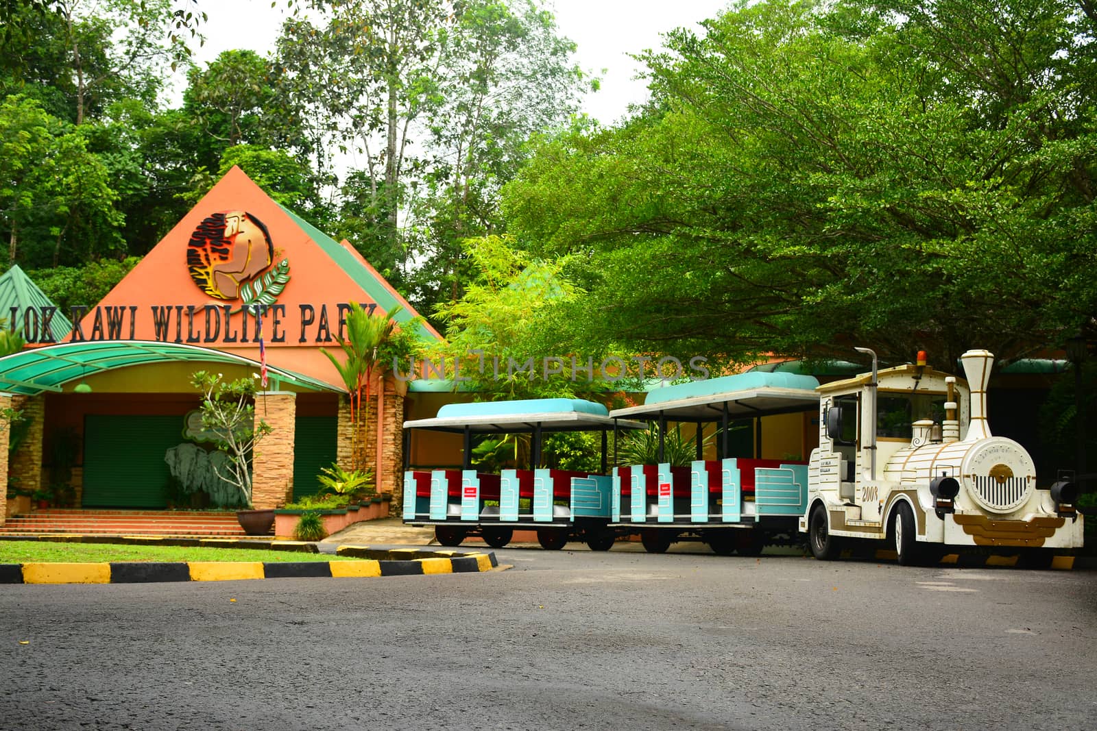 SABAH, MY - JUNE 20: Lok Kawi Wildlife Park facade on June 20, 2016 in Sabah, Malaysia. Lok Kawi Wildlife Park covers about 280 acres of land which includes the Botanical Site and the Zoological Site.