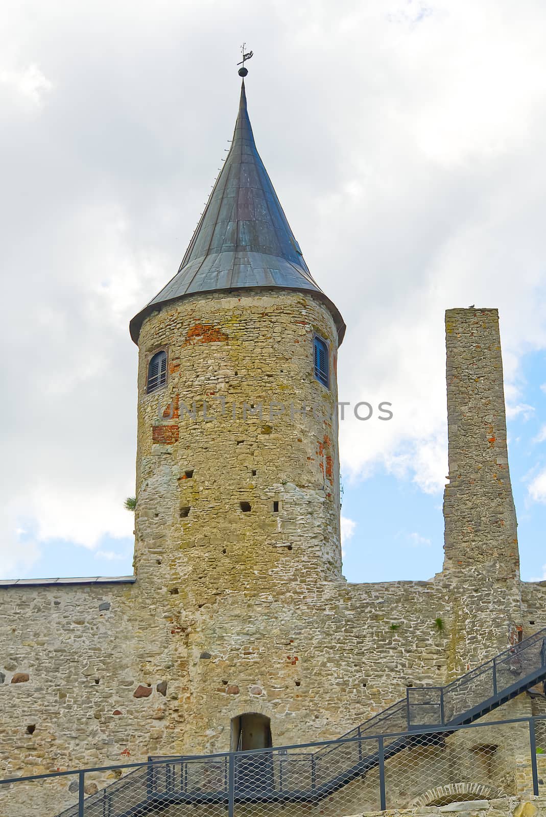 Tower of the Medieval Episcopal castle of Haapsalu city. by PhotoTime