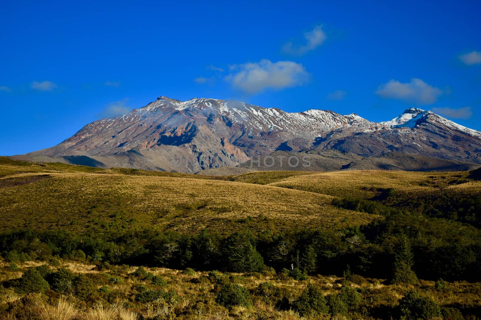 Ruapehu volcano at Tongariro National Park, New Zealand. This is a part of the Pacific Ring of Fire. by Marshalkina