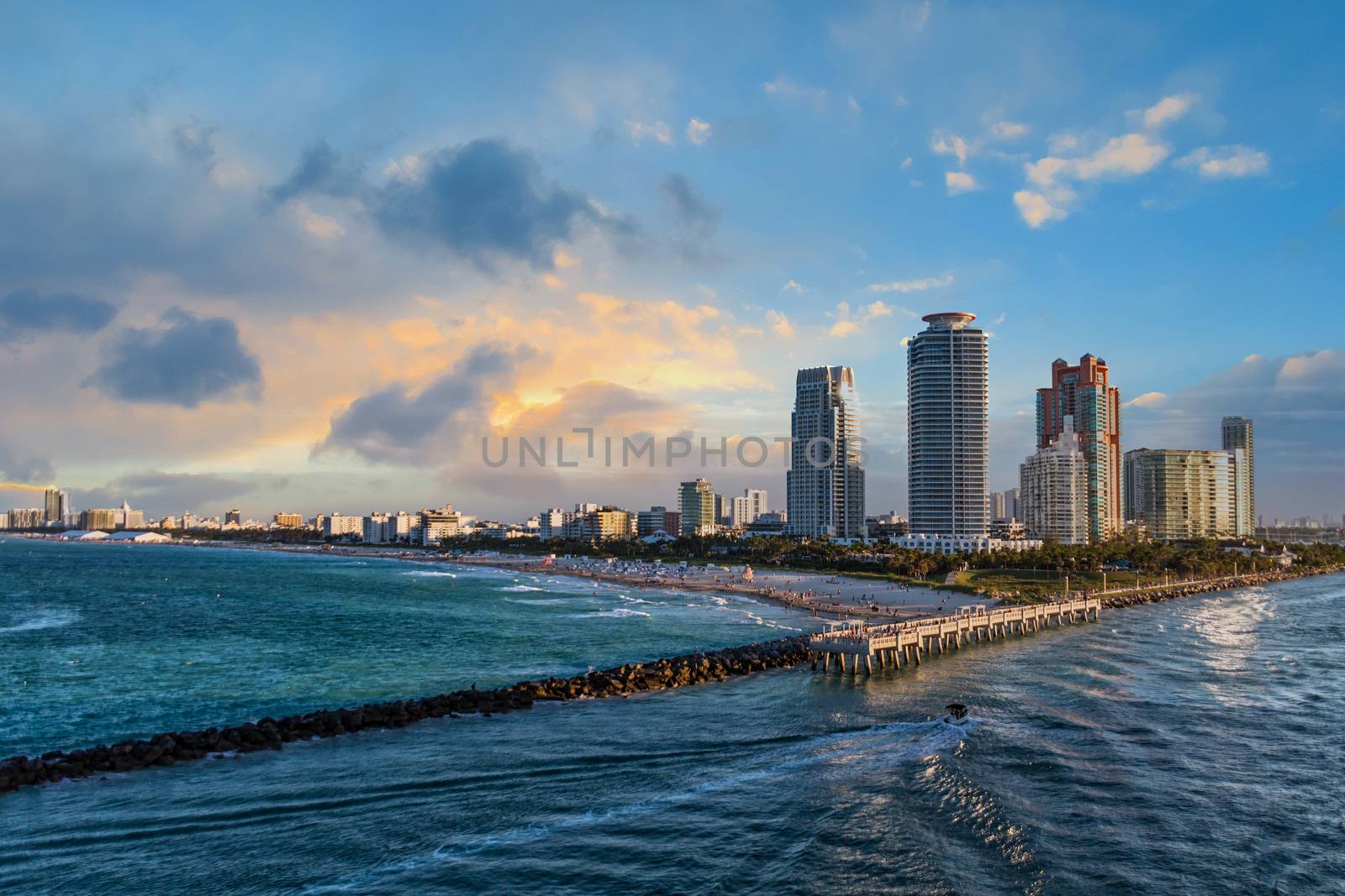 Afternoon Light on Miami Beach and Condos by dbvirago
