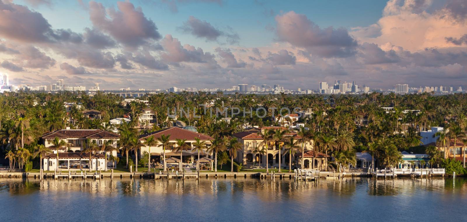 A Luxury Mansions on Miami Shipping Channel