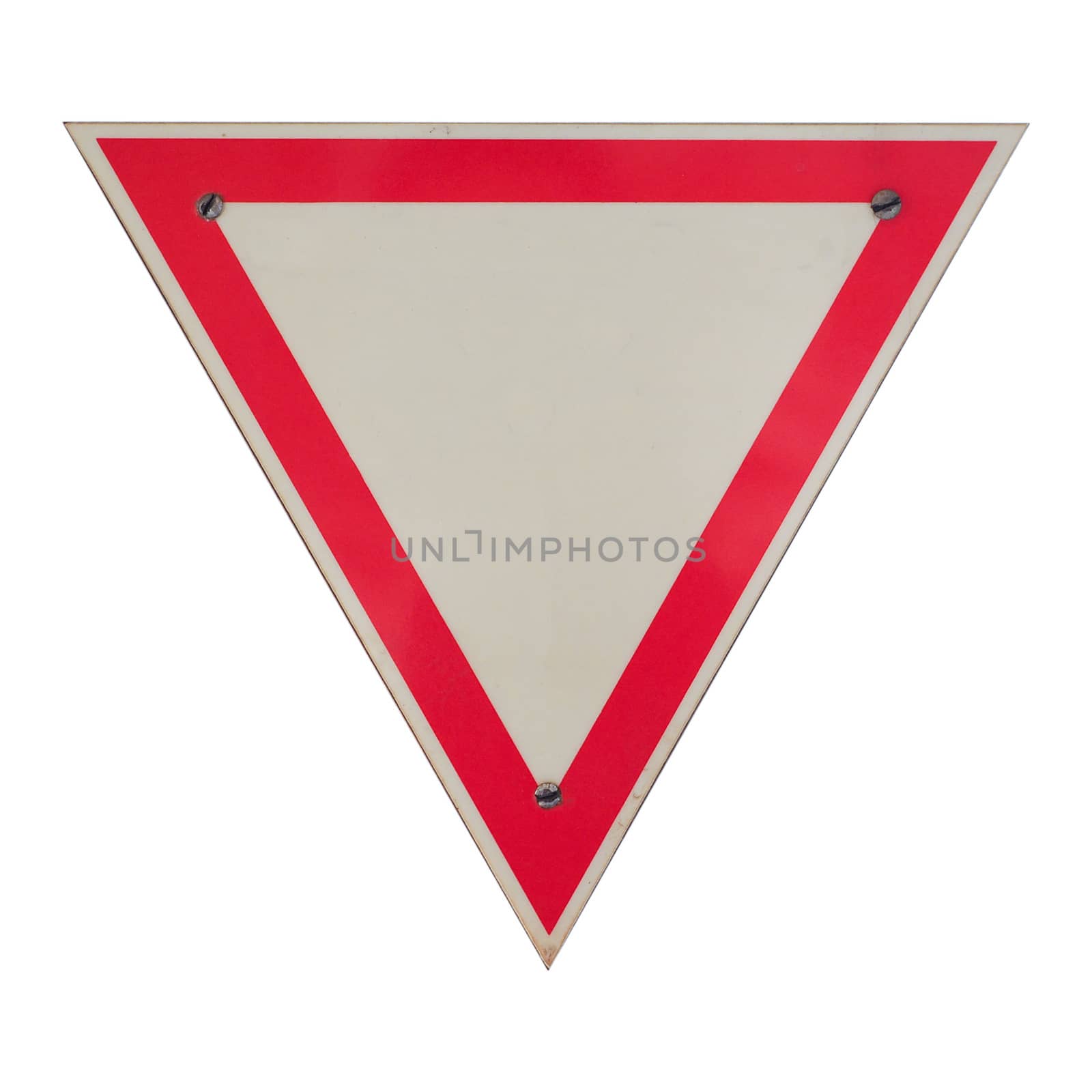 give way (yield) sign isolated over white by claudiodivizia