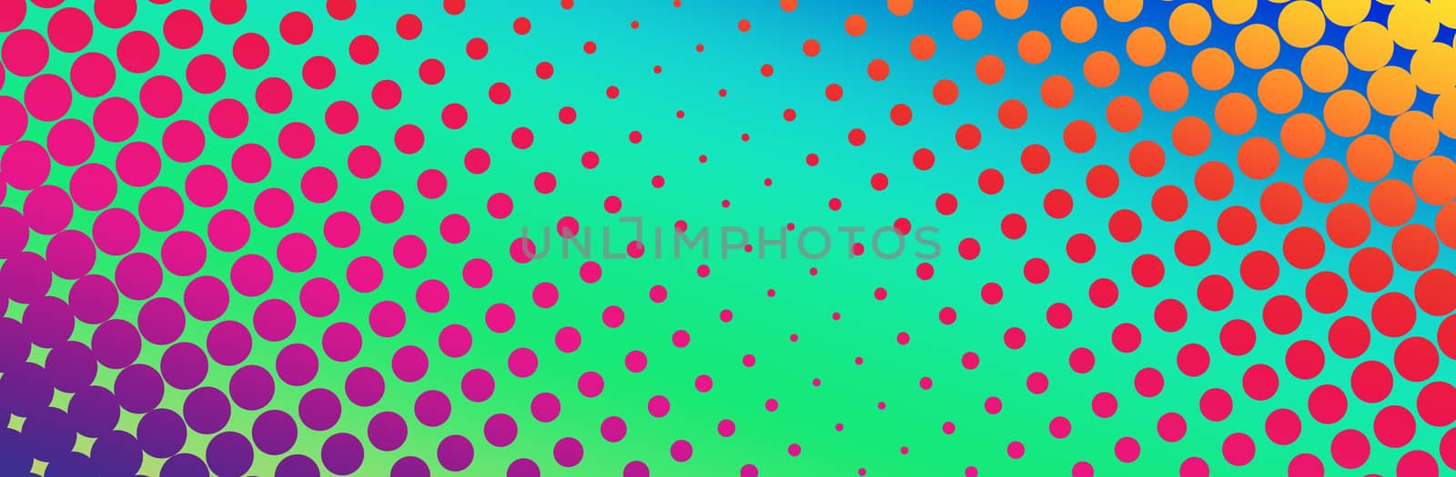 Futuristic abstract background for design. Spectrum color circles with a gradient fill.
