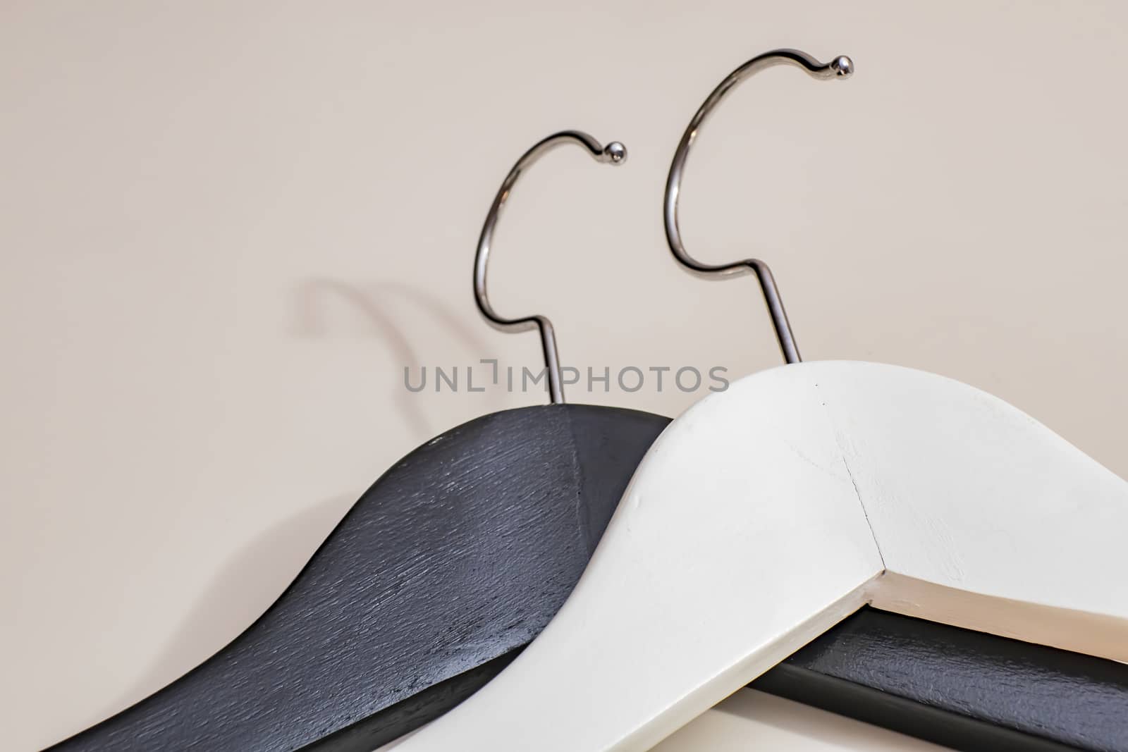 black and white wooden hangers by yilmazsavaskandag