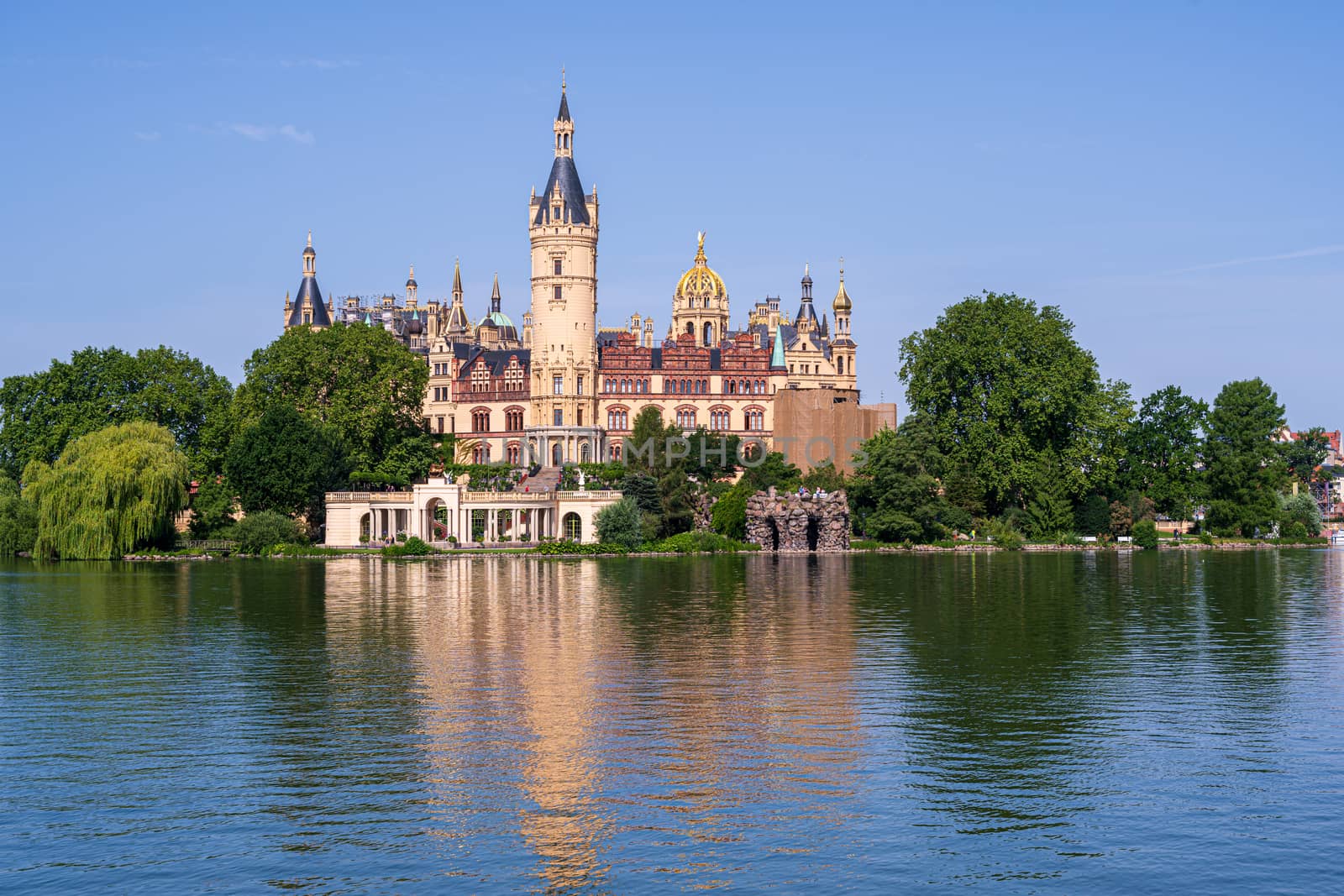 Schwerin Castle Reflected in the Lake by jfbenning