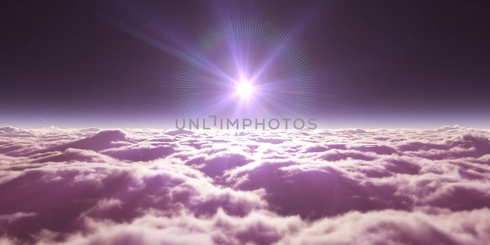 dream fly above clouds ray light by alex_nako