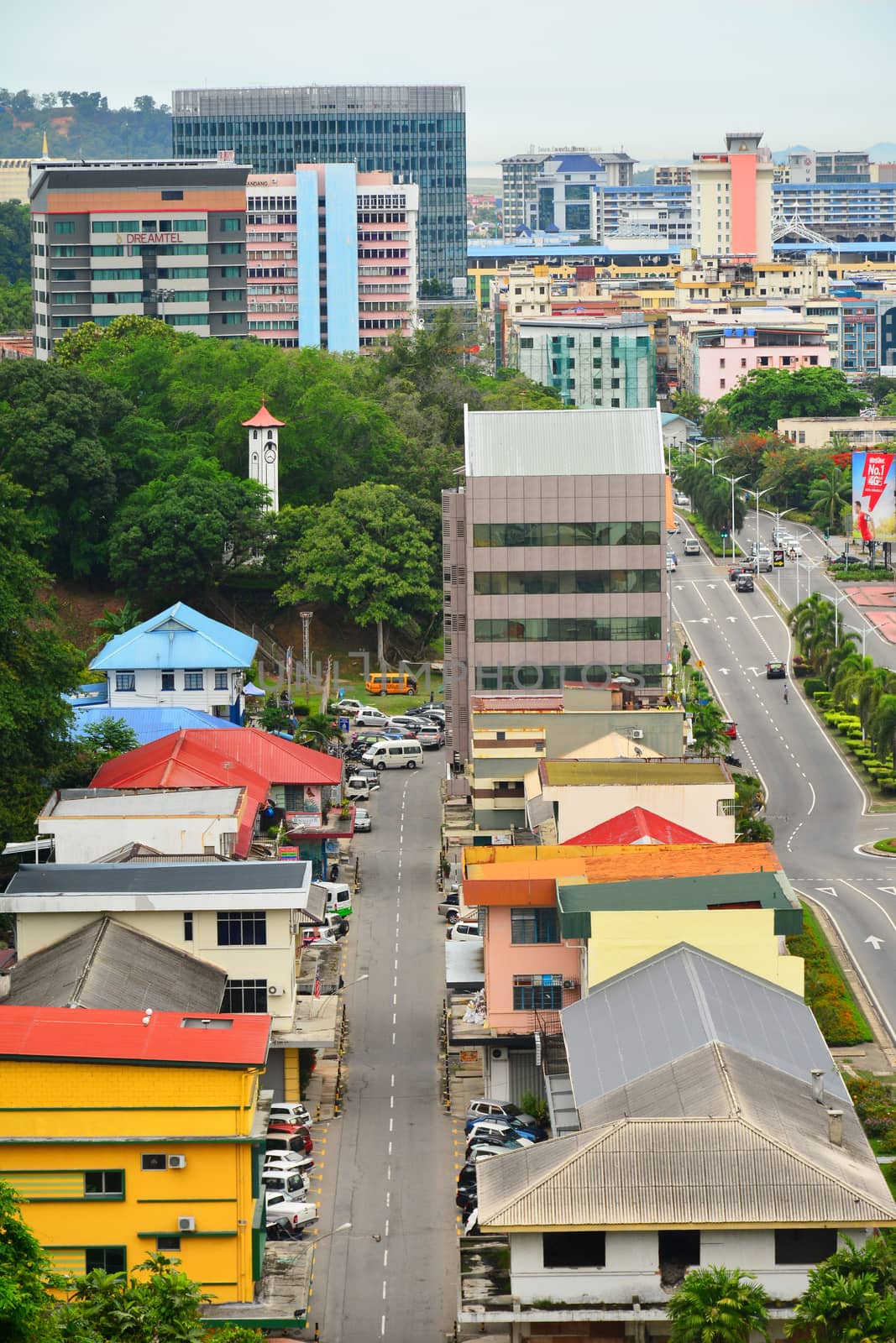KOTA KINABALU, MY - JUNE 21: Kota Kinabalu City overview on June 21, 2016 in Kota Kinabalu, Malaysia. Kota Kinabalu, formerly known as Jesselton, is the capital of the state of Sabah, Malaysia.