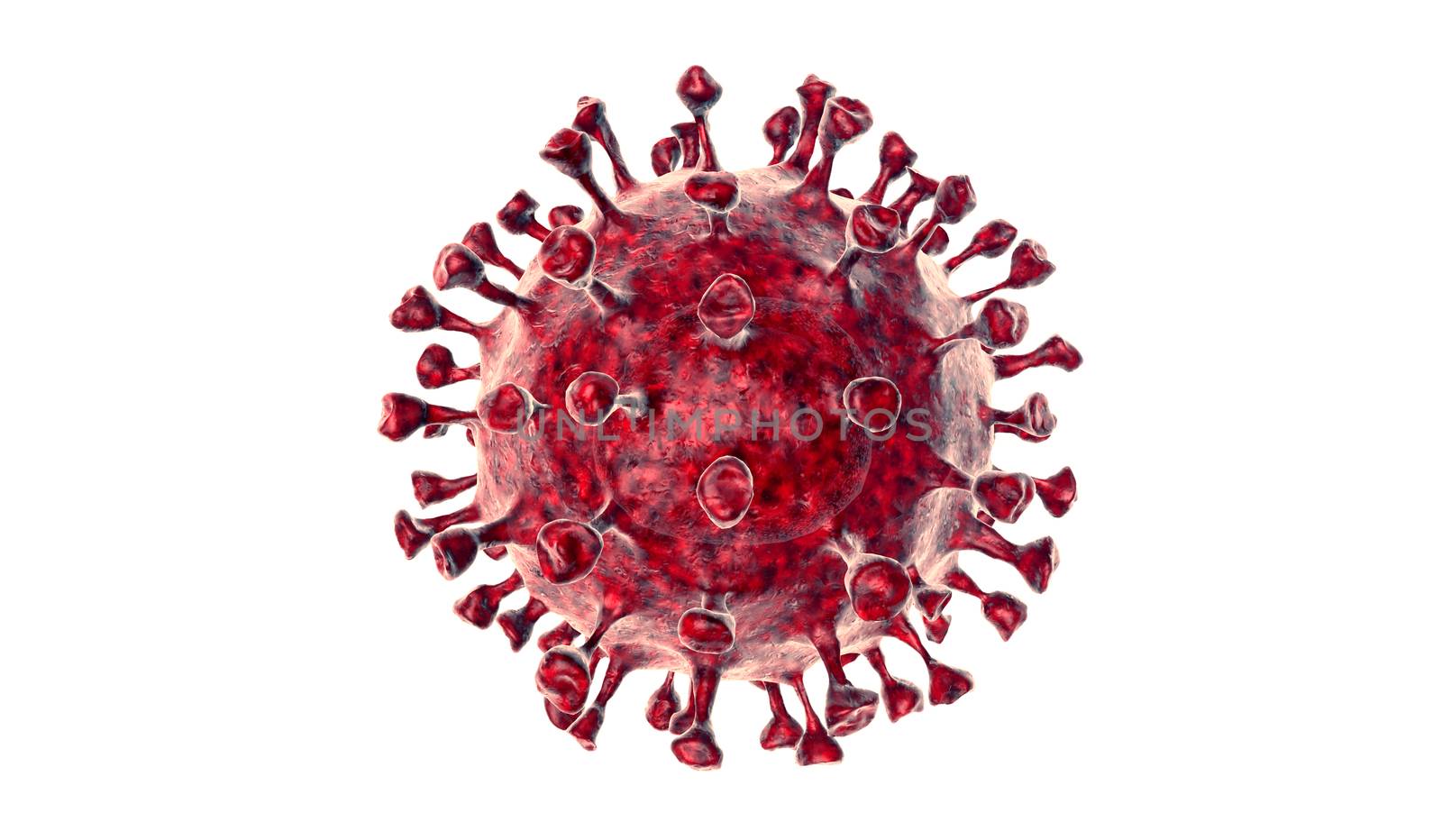 3D rendering of virus on white background by manaemedia