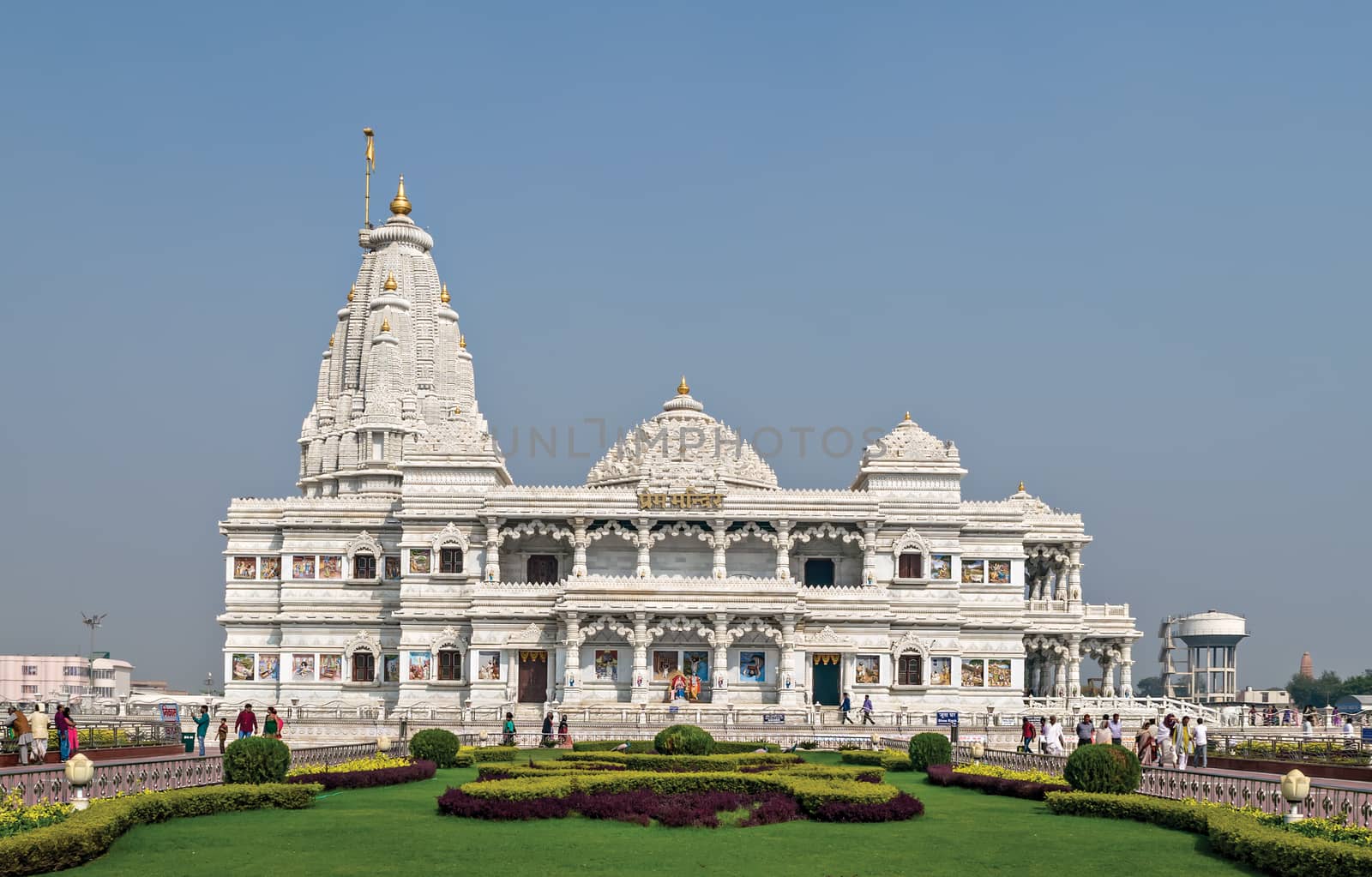 Prem Mandir temple in Vrindavan, Mathura. India. by lalam