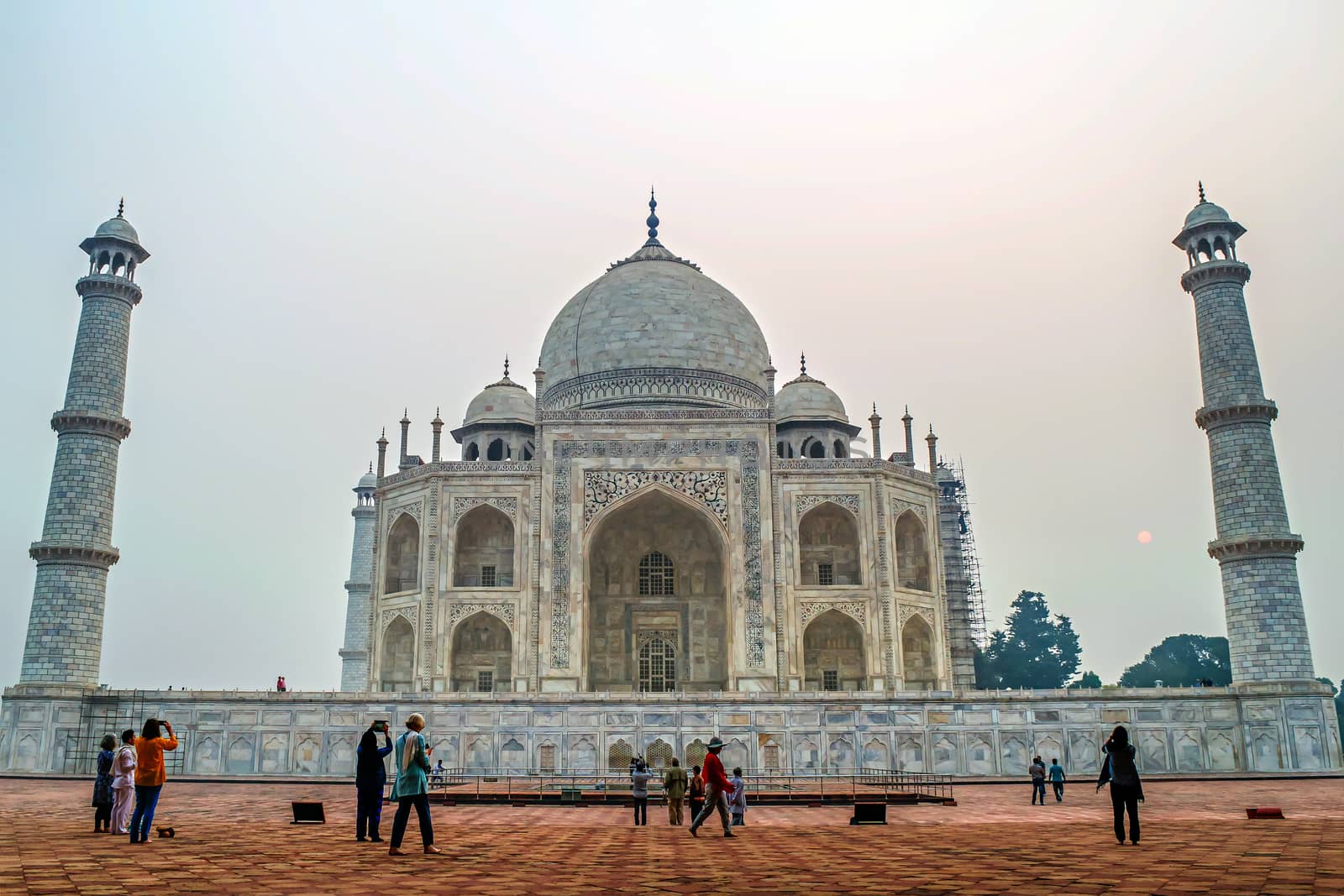 Agra, India:November 5th, 2016-Early morning view of wonderful famous Tajmahal, Agra, India. by lalam