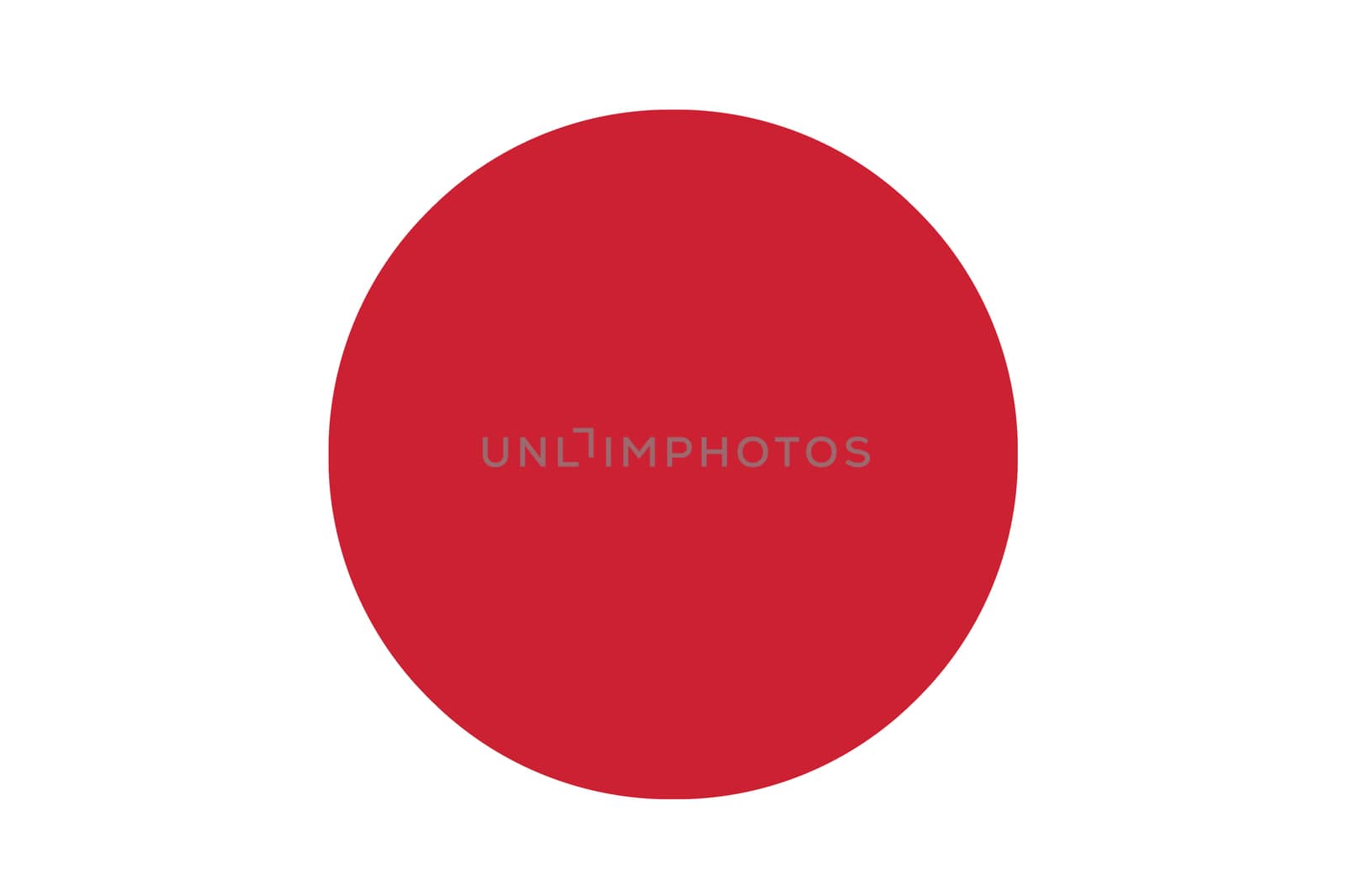 National flag of Japan which is a crimson red disc on a white background which represents the sun