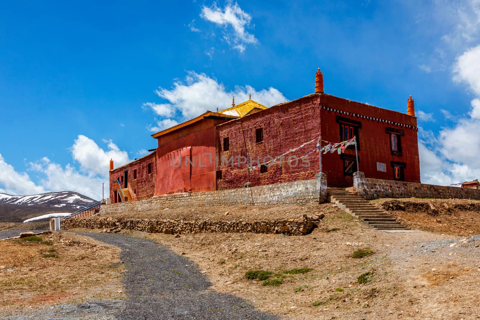 Tangyud Gompa Buddhist Monastery in Komic Village. Spiti Valley, Himachal Pradesh, India