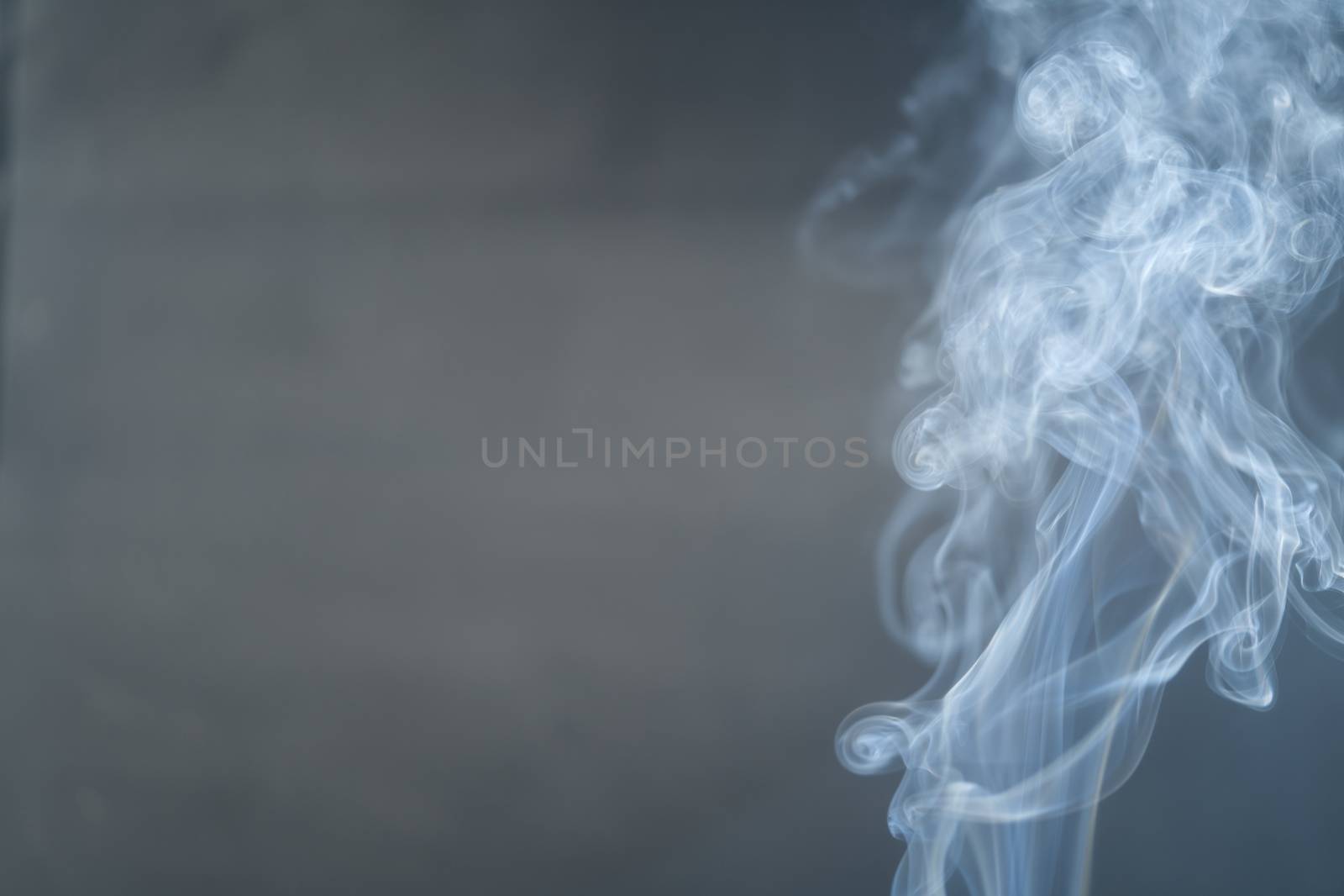 White smoke, curly black background, used as the background imag by noppha80