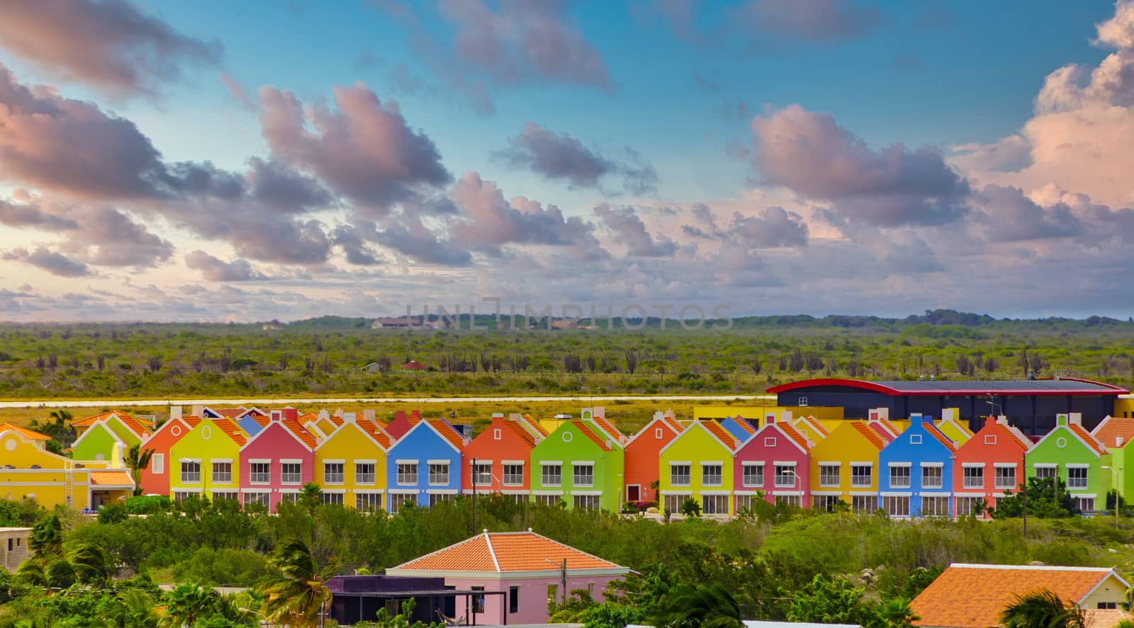 Colorful Cabanas on Curacao by dbvirago