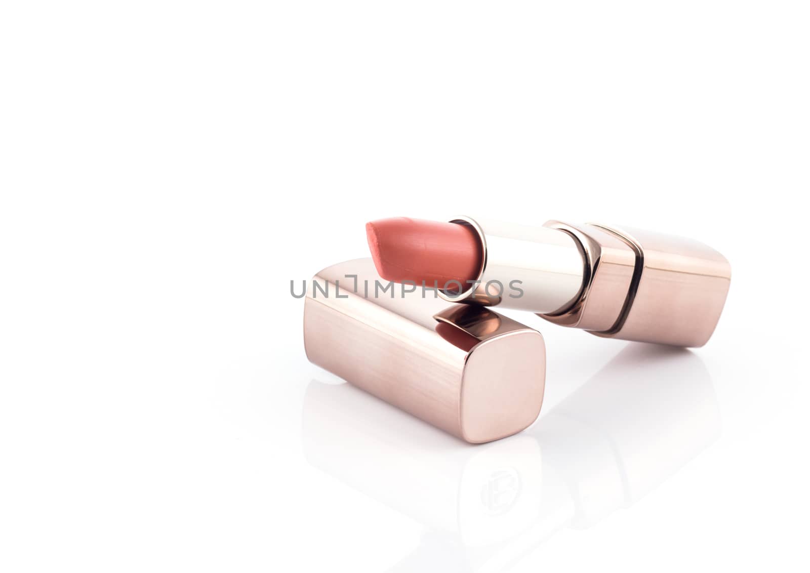 Colorful lipstick for make up on white background