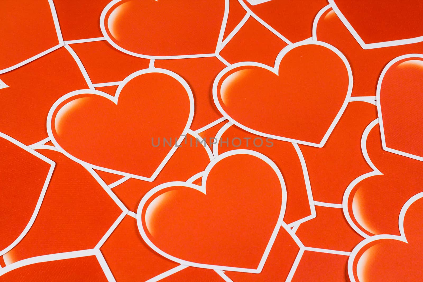 background group of heart in red color