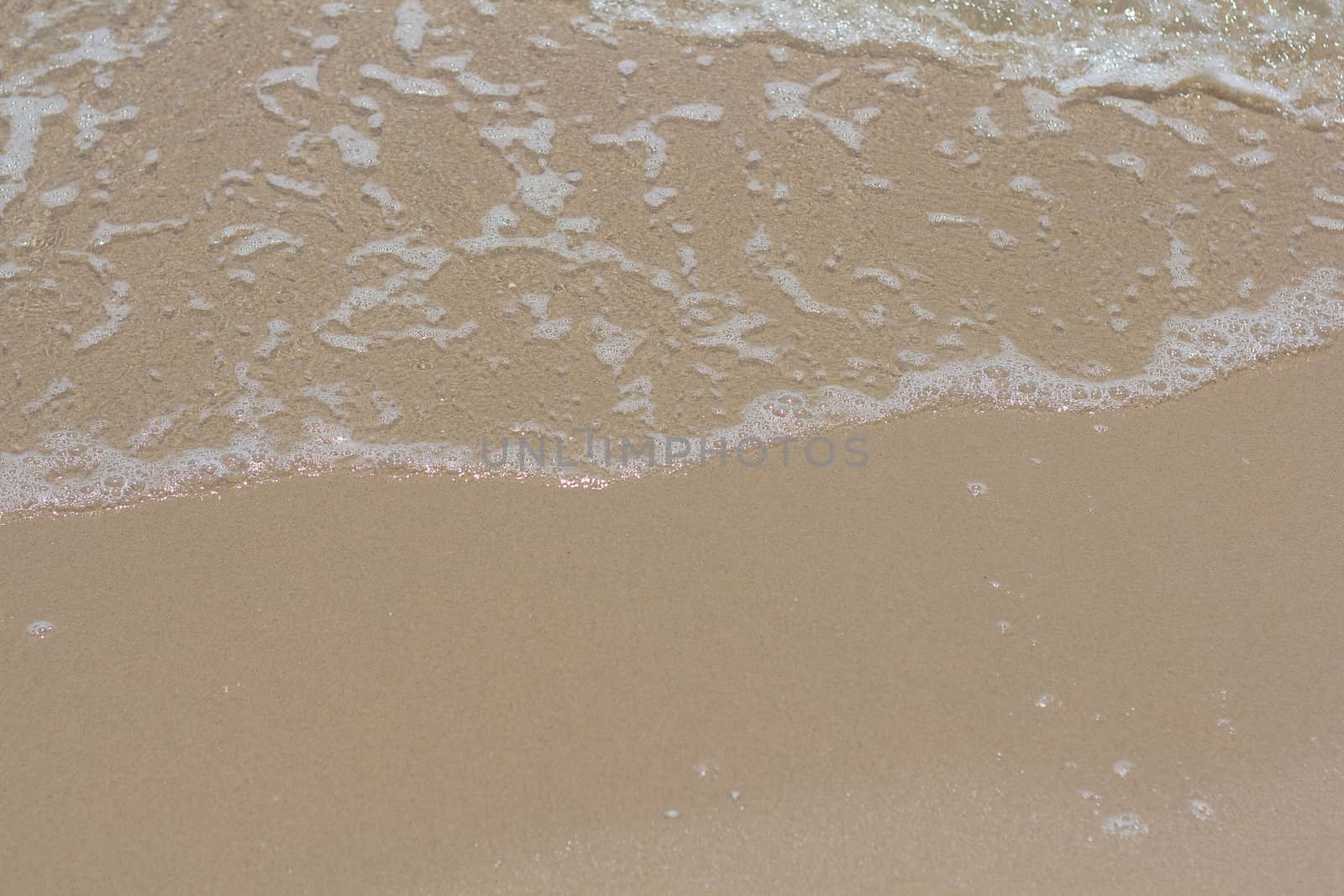Small wave on sandy beach, nature and ecology concept