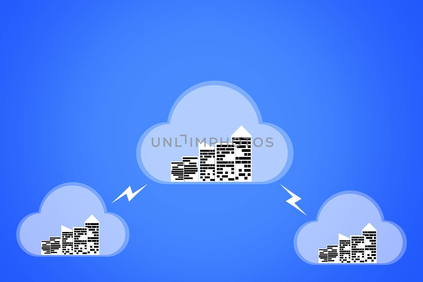 Cloud computing technology concept, business connectivity background
