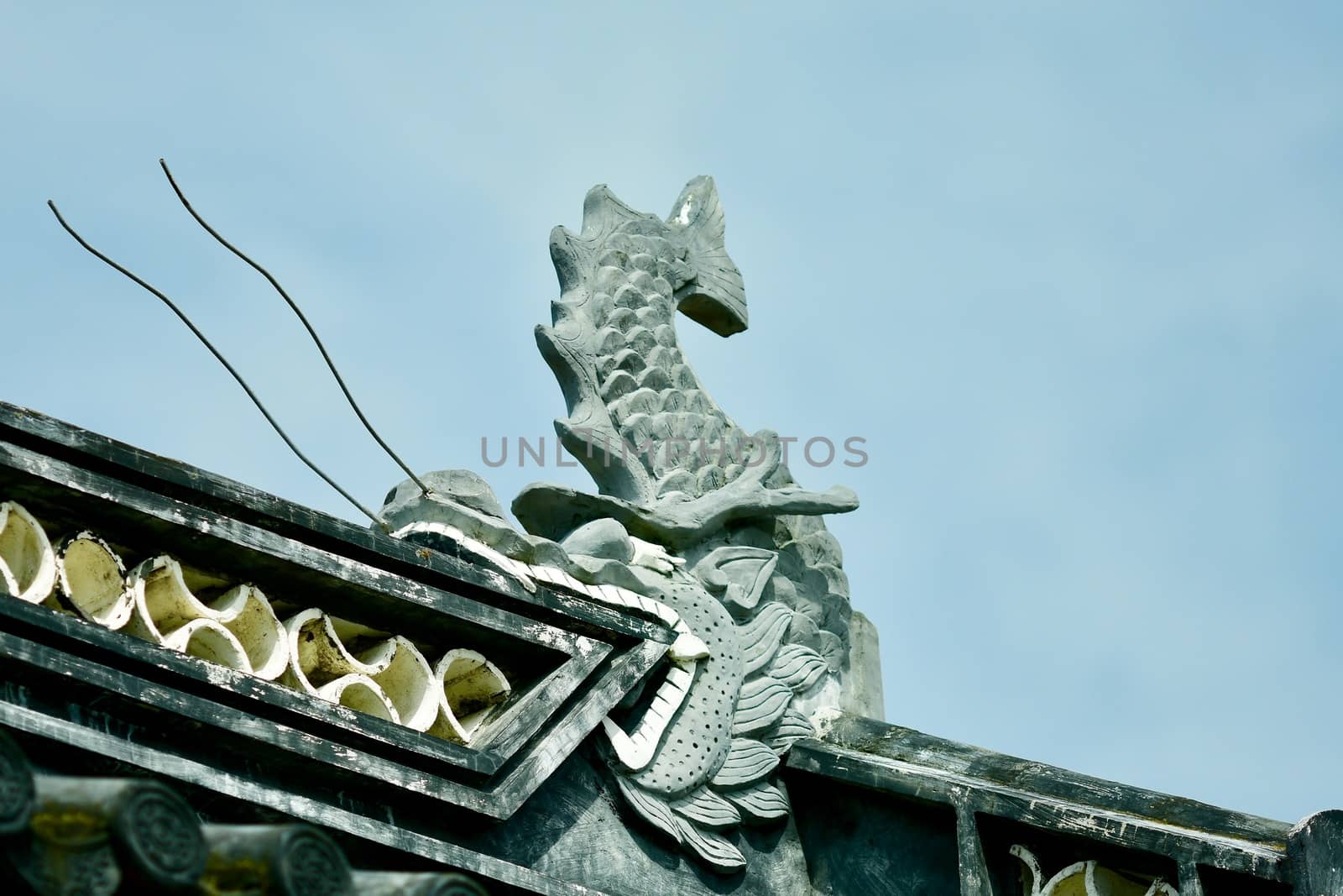 Elements of Chinese architecture; decorative elements of a building by Marshalkina