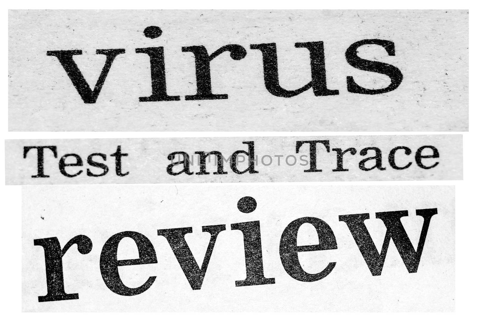 Distressed newspaper headline virus test and trace review uk