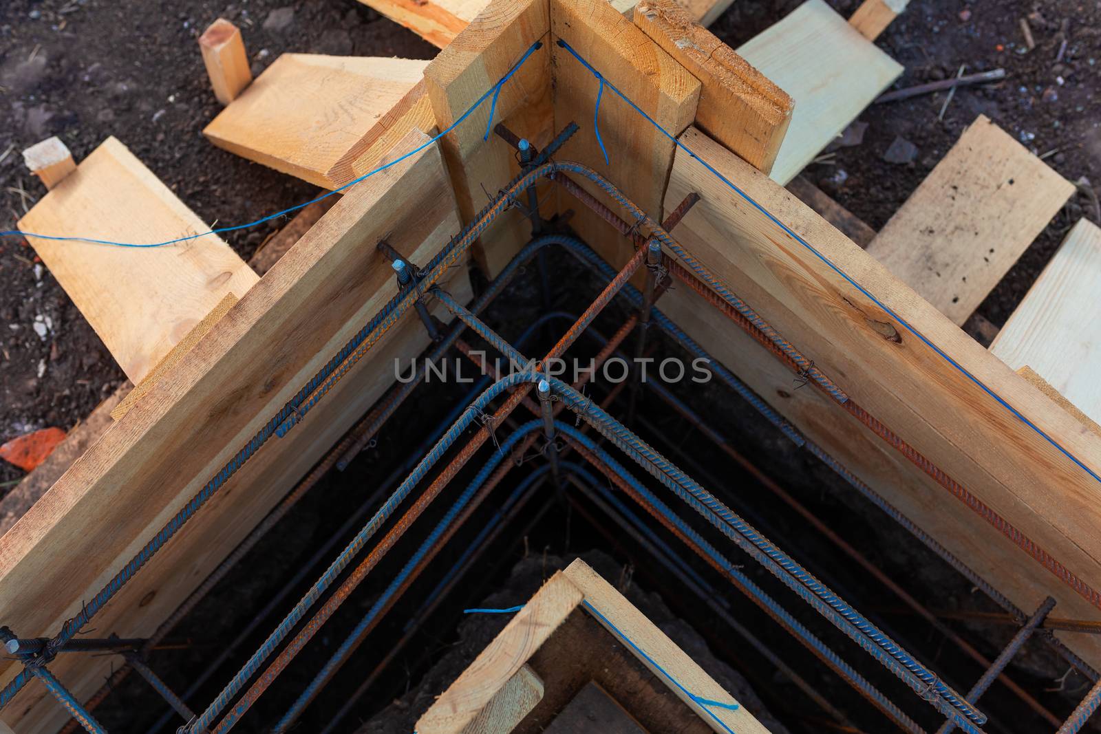 Reinforcement of the corners for house foundation by Len44ik