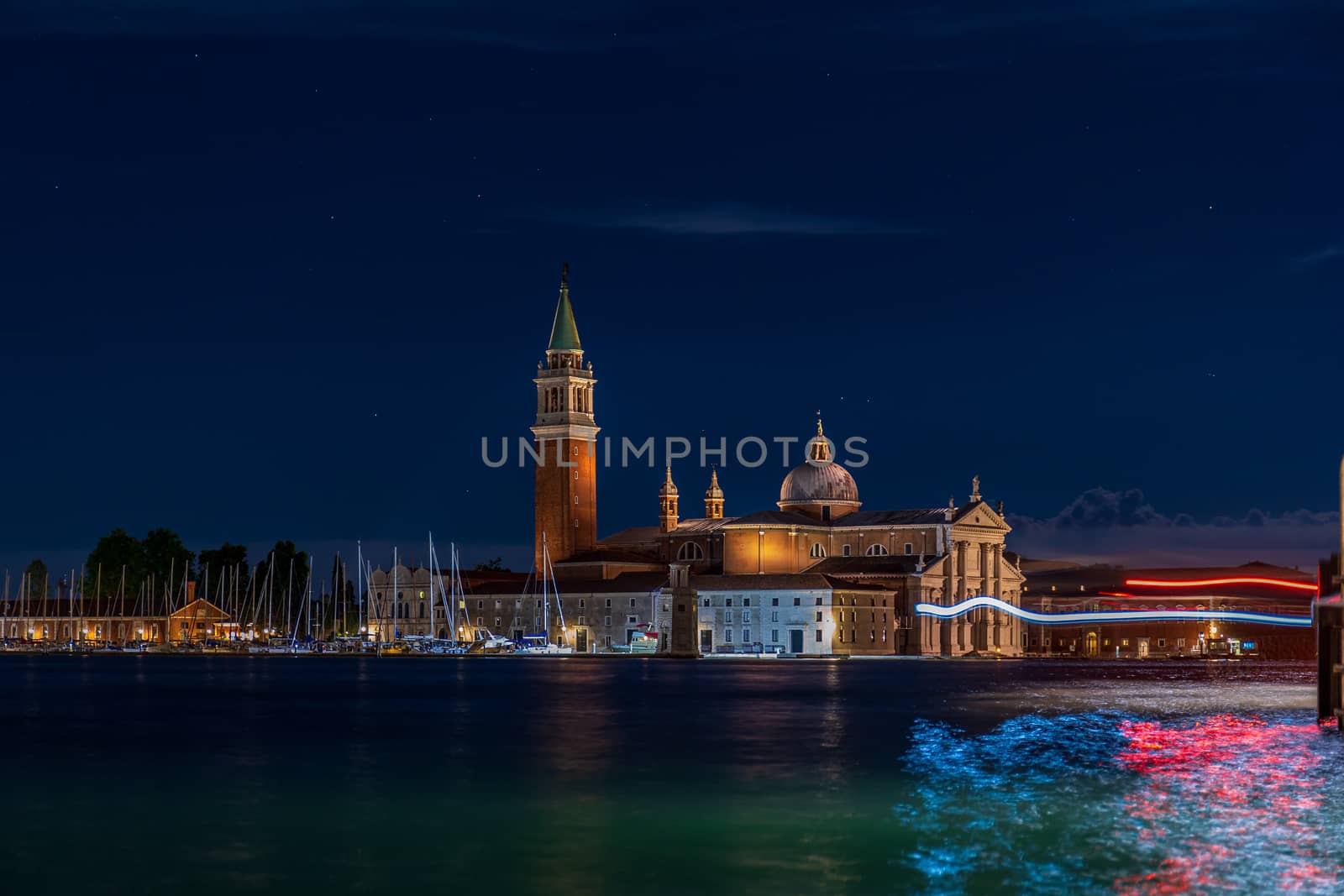 Amazing night shot of San Giorgio Maggiore