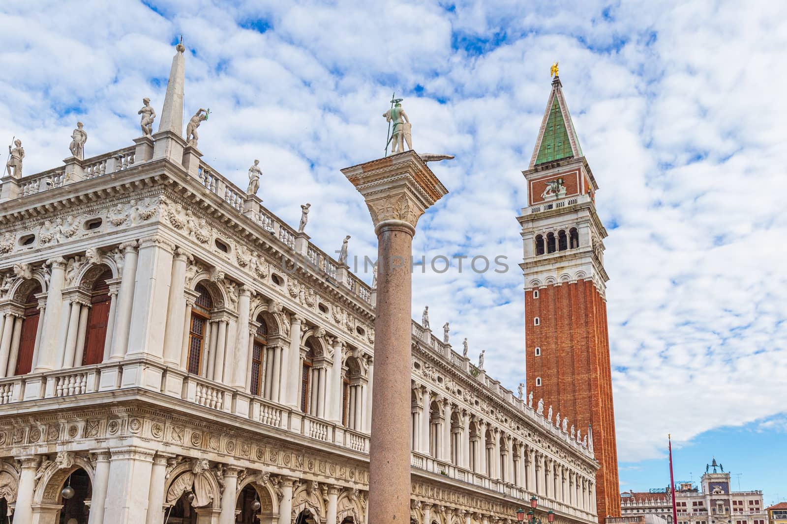 A view of the Campanile at St Mark's Square in Venice, Italy by COffe