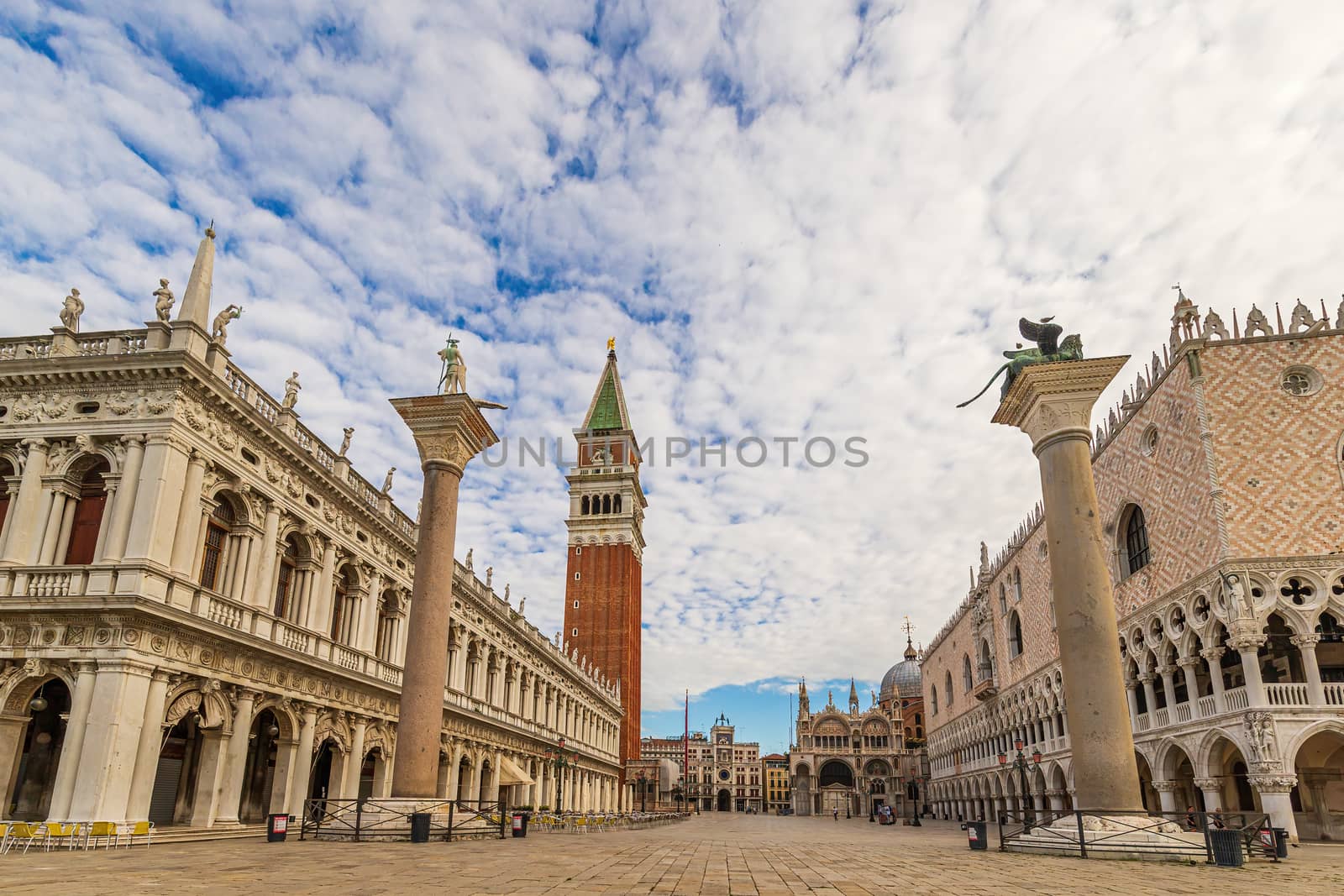 A view of the Campanile at St Mark's Square in Venice, Italy by COffe