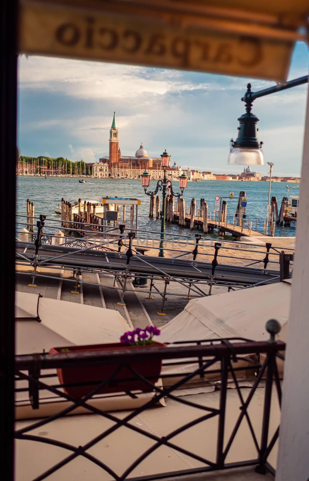San Giorgio Maggiore in Venice seen through a window - Italy by COffe