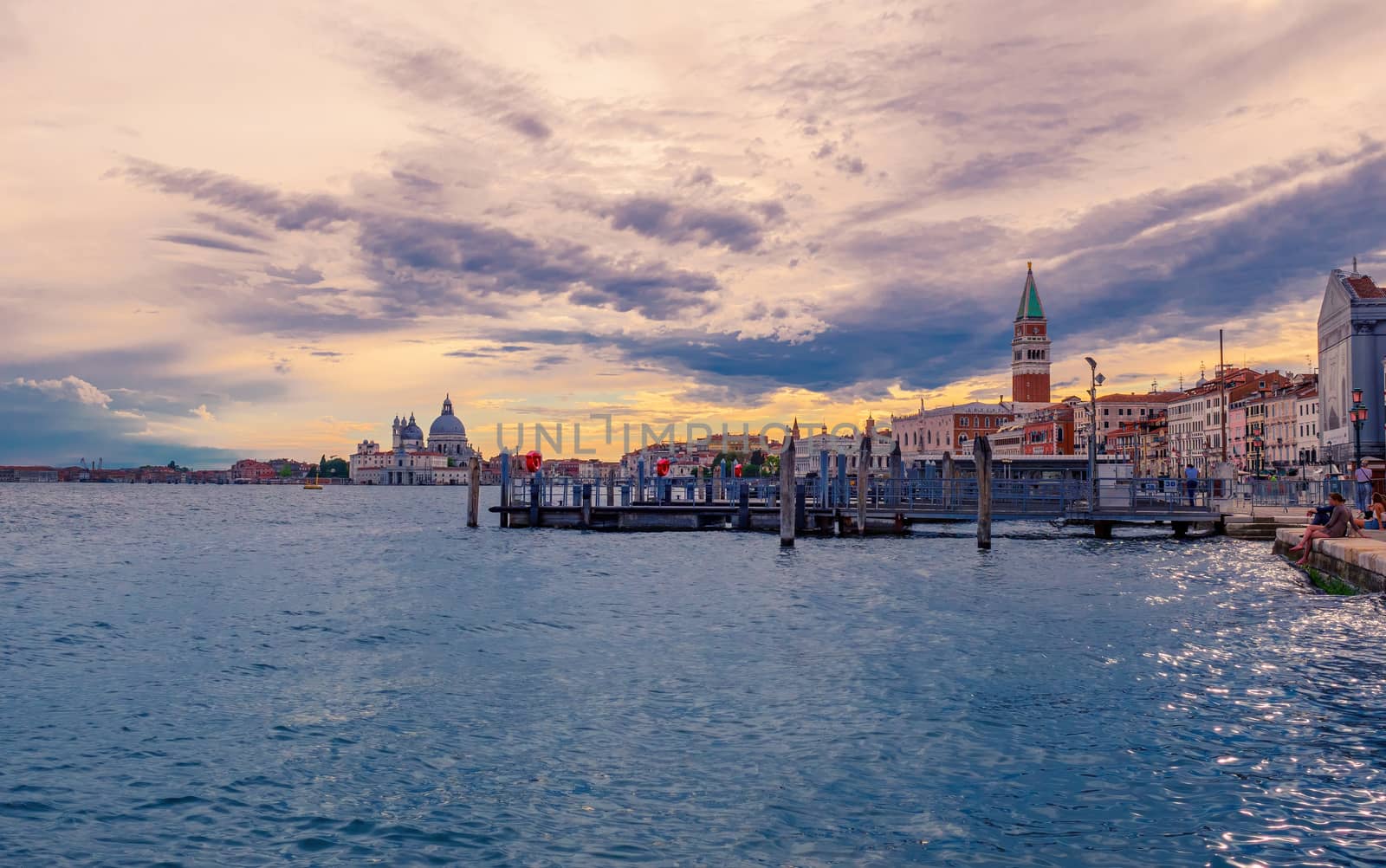 St. Mark's campanile and seafront in Venice