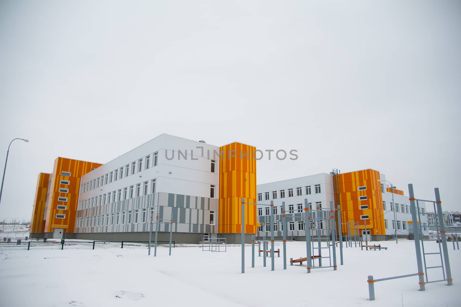 Modern new school building by grigorenko