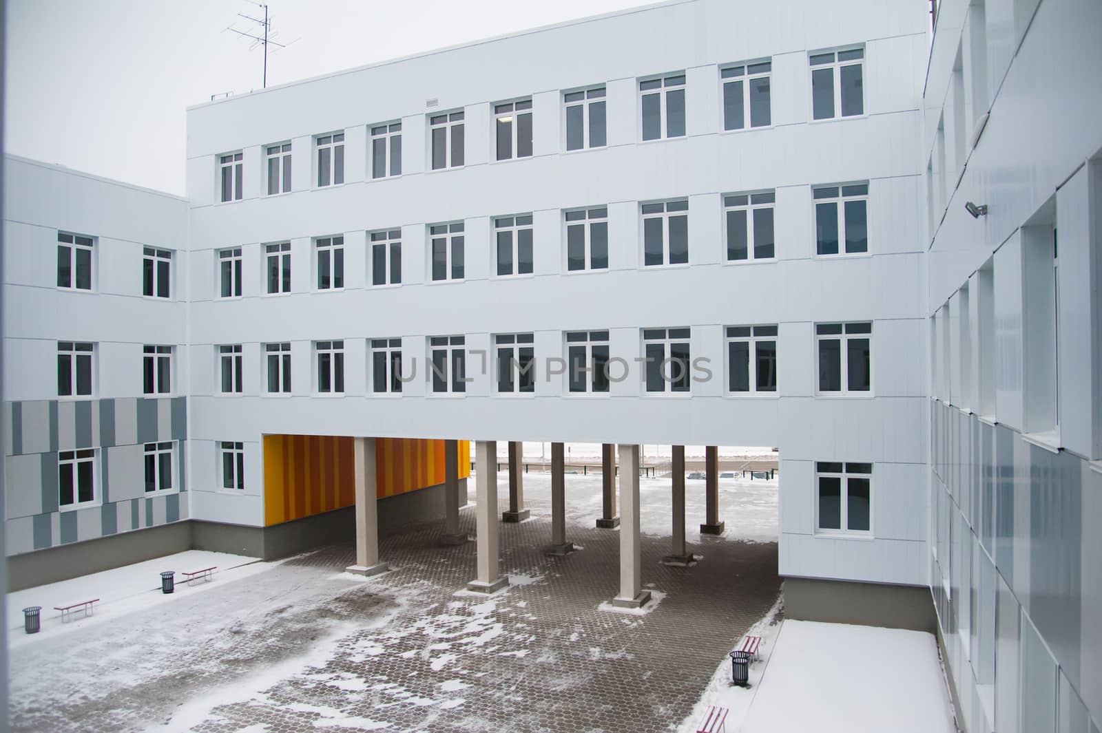 Modern new school building by grigorenko