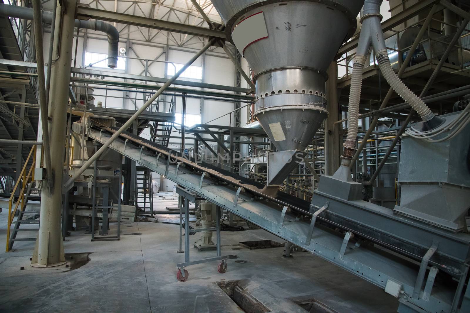 Factory for production of ceramic tiles. Conveyor line for ceram by grigorenko